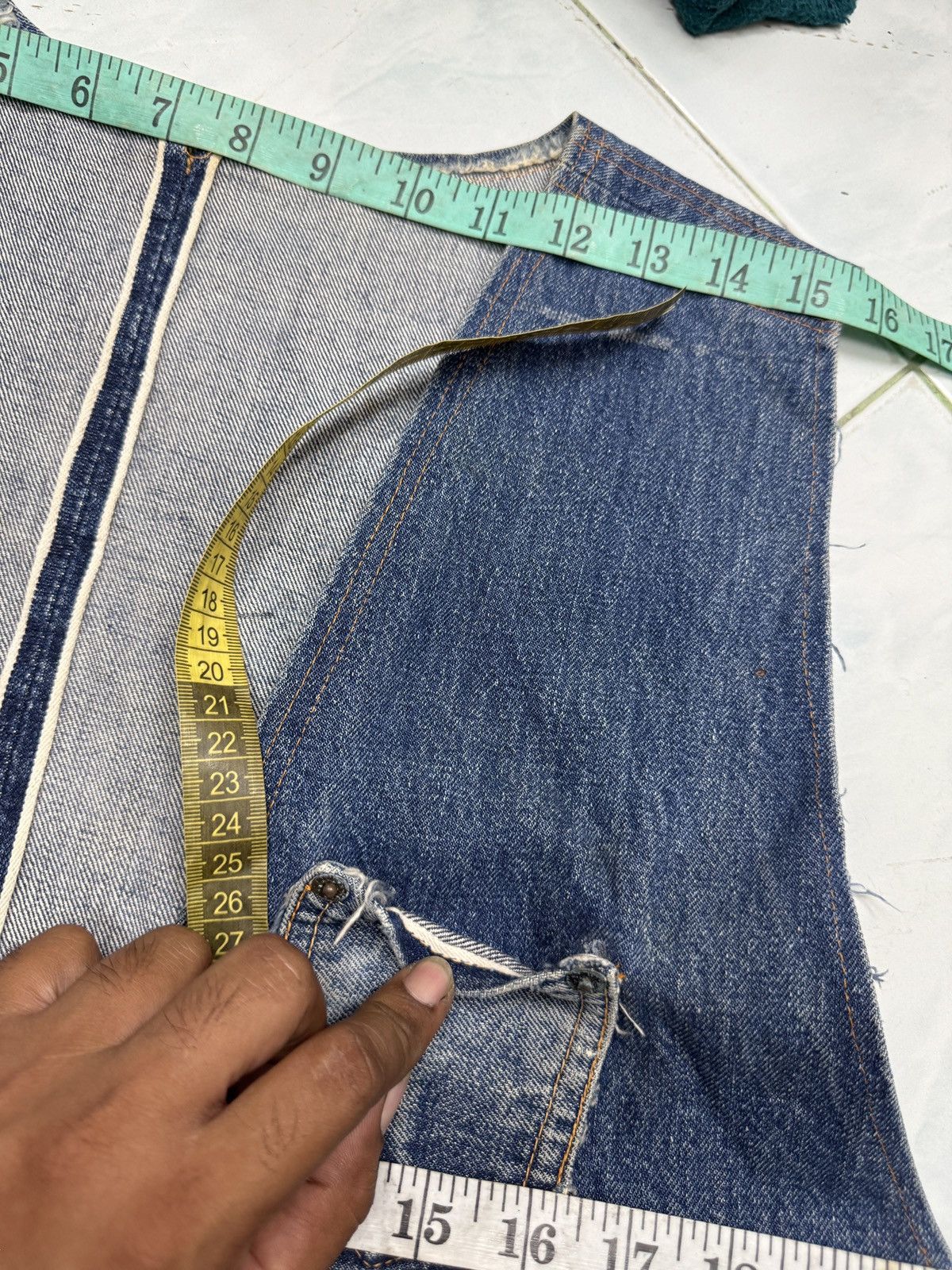 Handmade 🔥🔥🔥ARCHIVE HANDMADE CUSTOM DENIM VEST Size US S / EU 44-46 / 1 - 16 Thumbnail