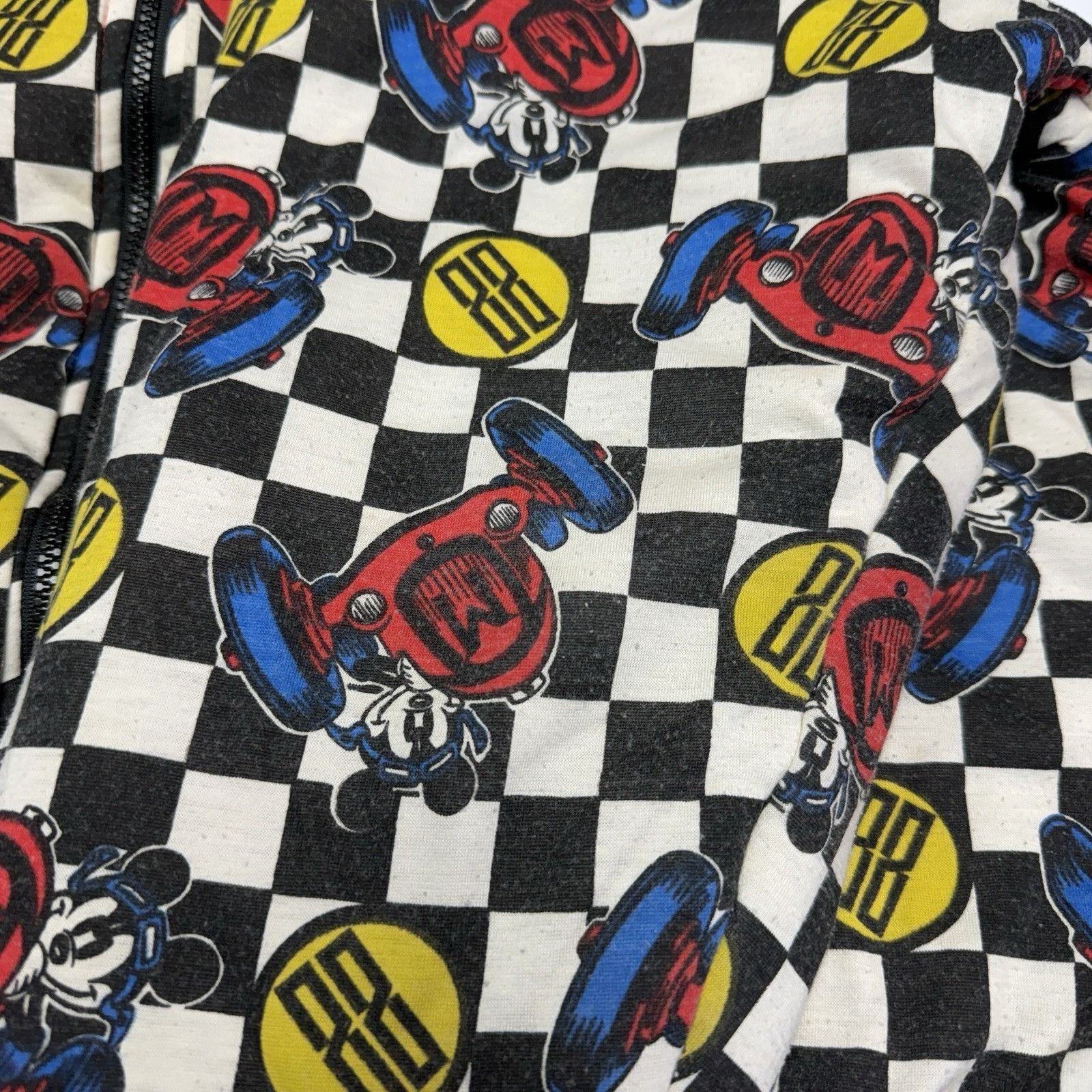Disney Vintage Mickey Mouse Racer Jacket Mens Large AOP Disney Bomb Size US L / EU 52-54 / 3 - 16 Thumbnail