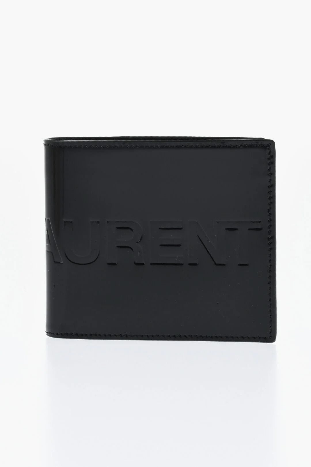 Saint Laurent Paris og1mm0426 Size: OS / Brushed Leather Bifold Wallet in Black Size ONE SIZE - 1 Thumbnail
