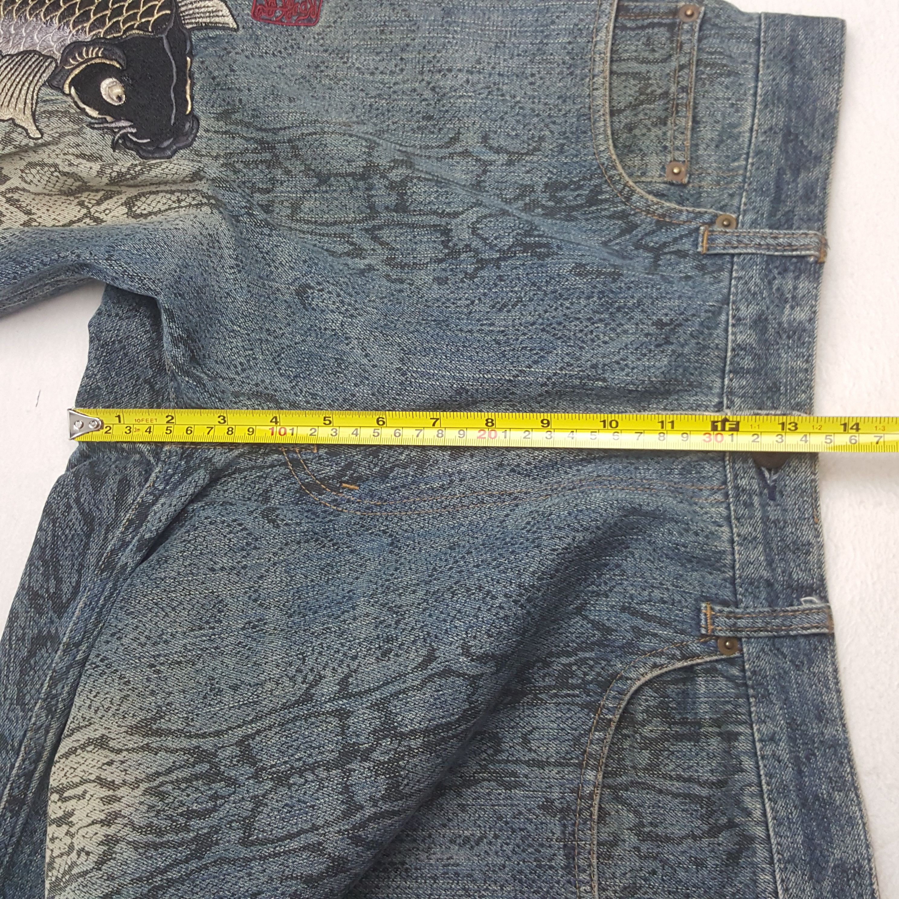 Karakuri Tamashii Vintage Karakuri Tamashi Embroidery Japan Denim Jeans RR22 Size US 32 / EU 48 - 10 Thumbnail