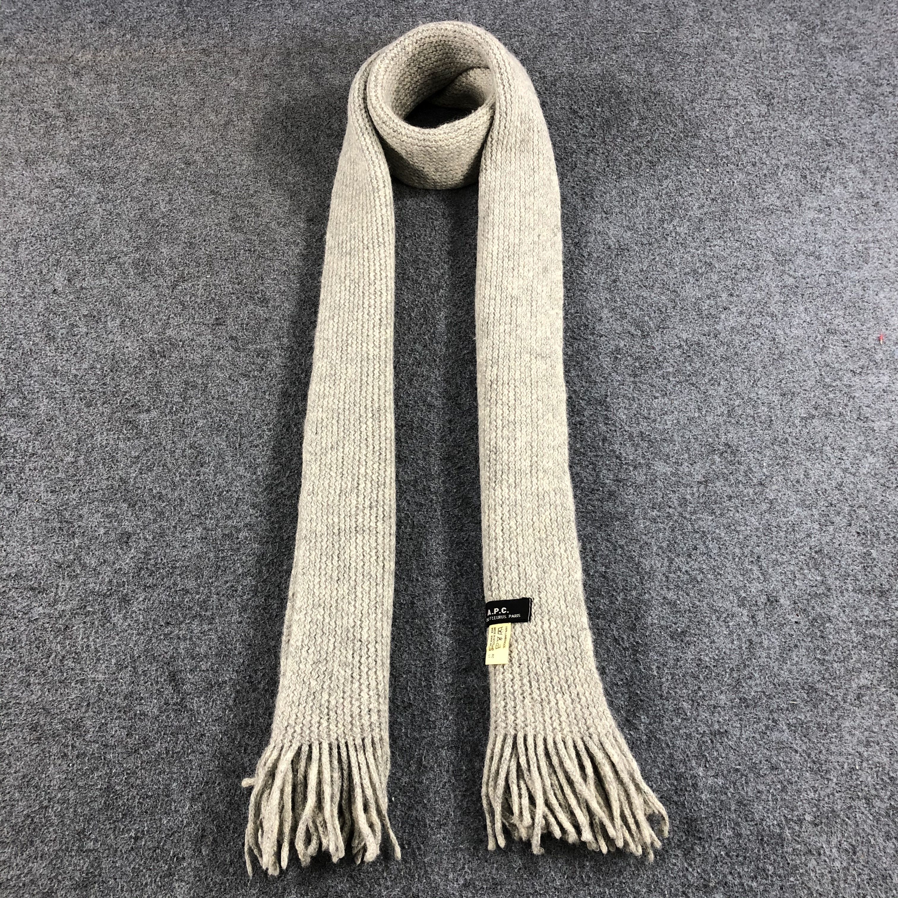 A.P.C. A.P.C Knit Wool Scarf Muffler V754 Size ONE SIZE - 1 Thumbnail