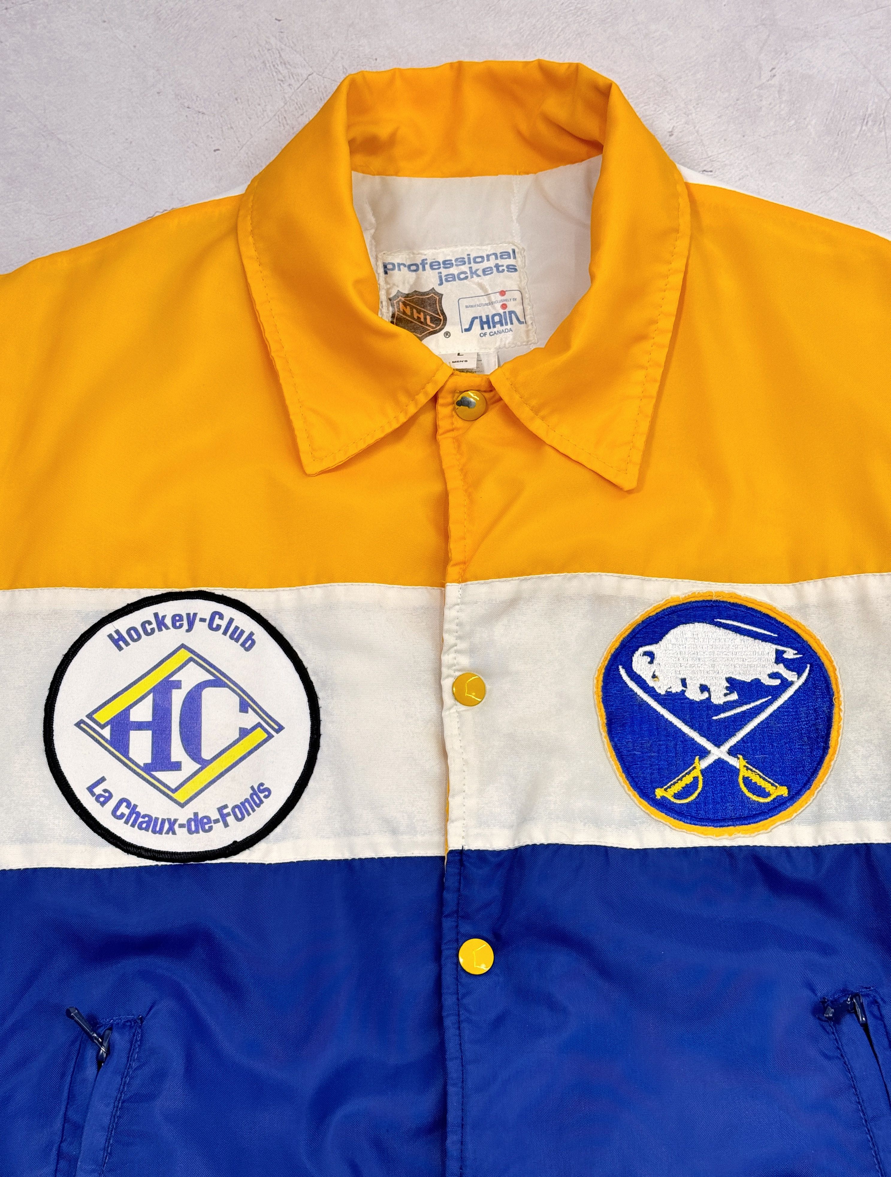 NHL × Vintage 80s Buffalo Sabres Members Jacket #12 NHL by Shain Size US L / EU 52-54 / 3 - 6 Thumbnail