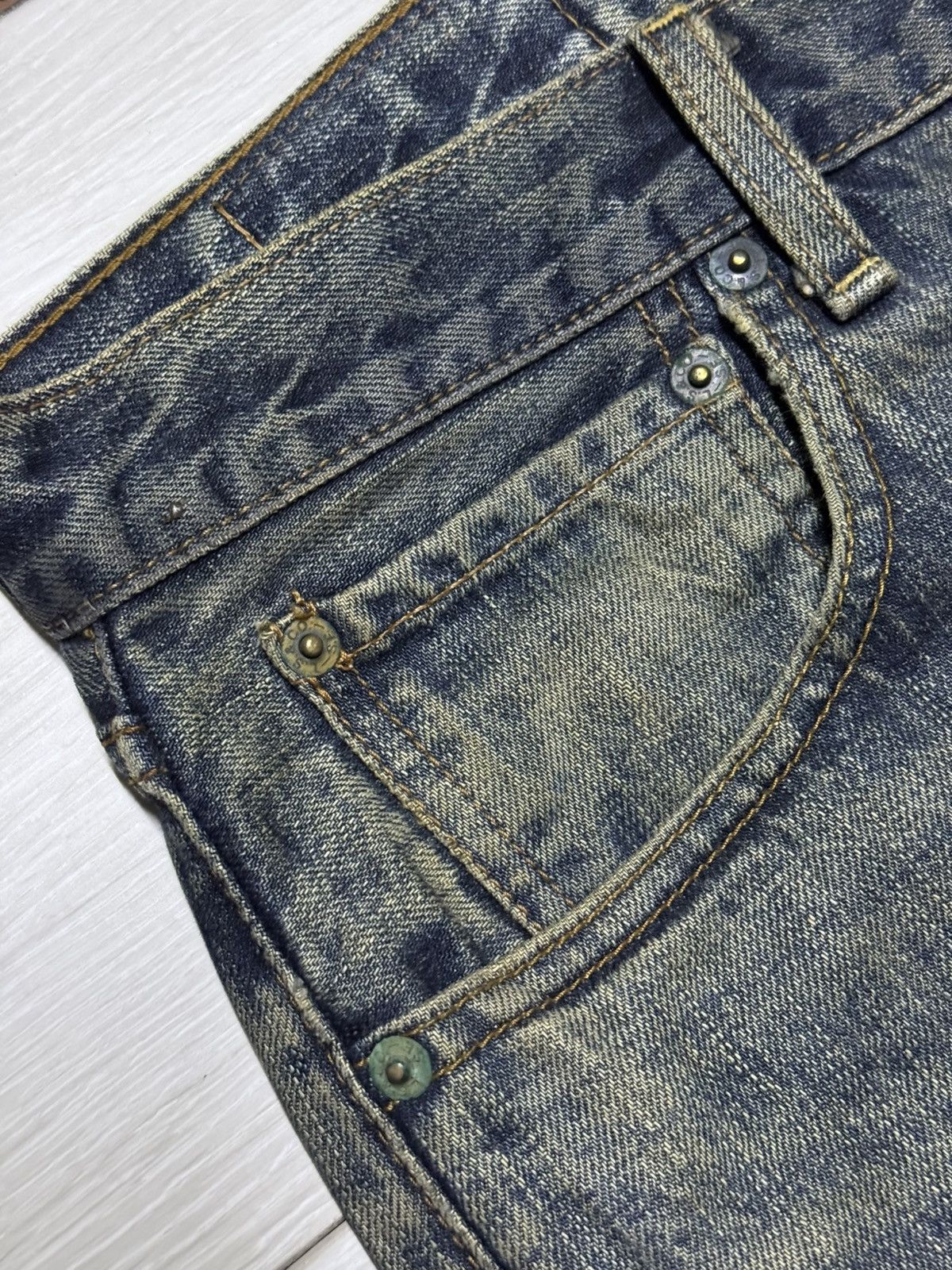 Levi's Vintage Levis 503 Mud Wash Distressed Baggy Jeans Size US 33 - 11 Thumbnail