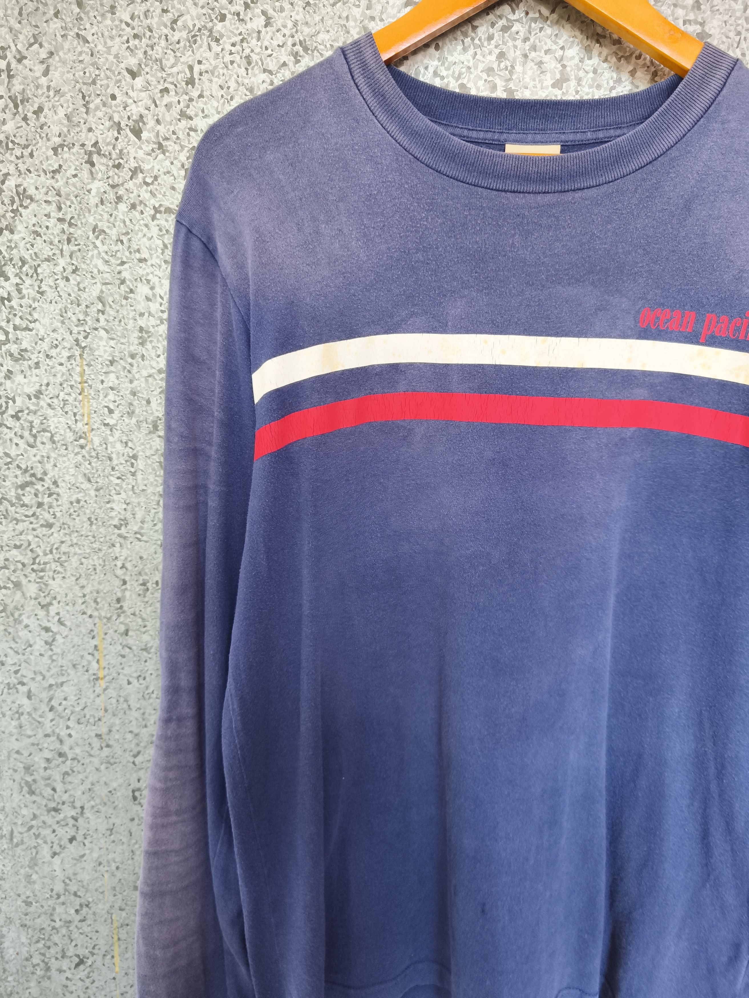 Ocean Pacific Trashed Faded Vintage Ocean Pacific t shirt ls surfing Size US L / EU 52-54 / 3 - 2 Thumbnail