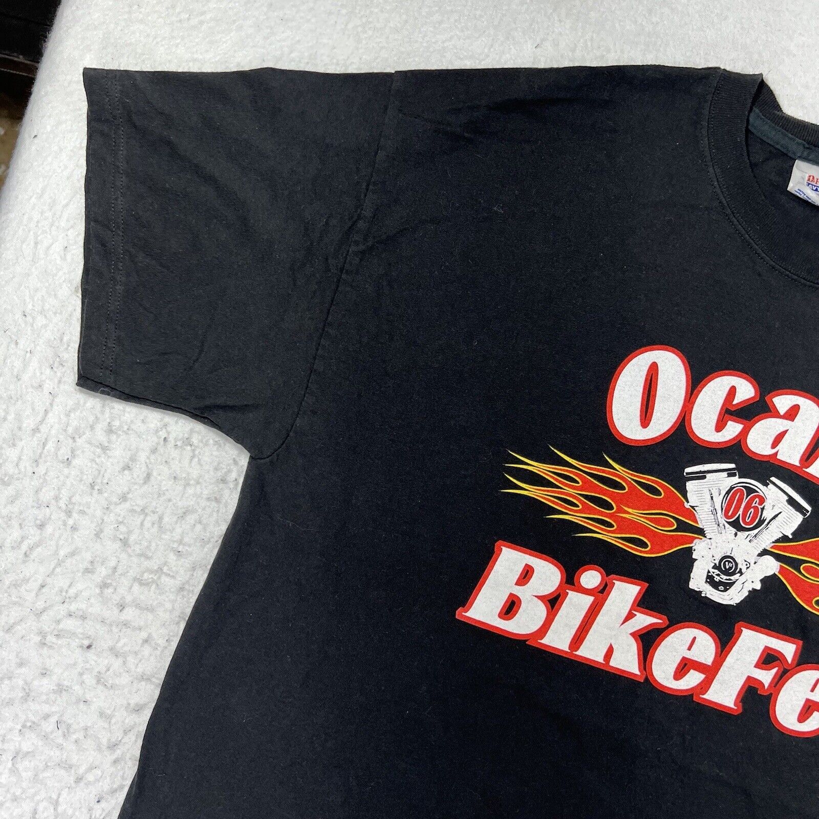 Hanes Vintage Ocala Bike Fest 2006 XL Black Graphic T Shirt Size US XL / EU 56 / 4 - 5 Thumbnail