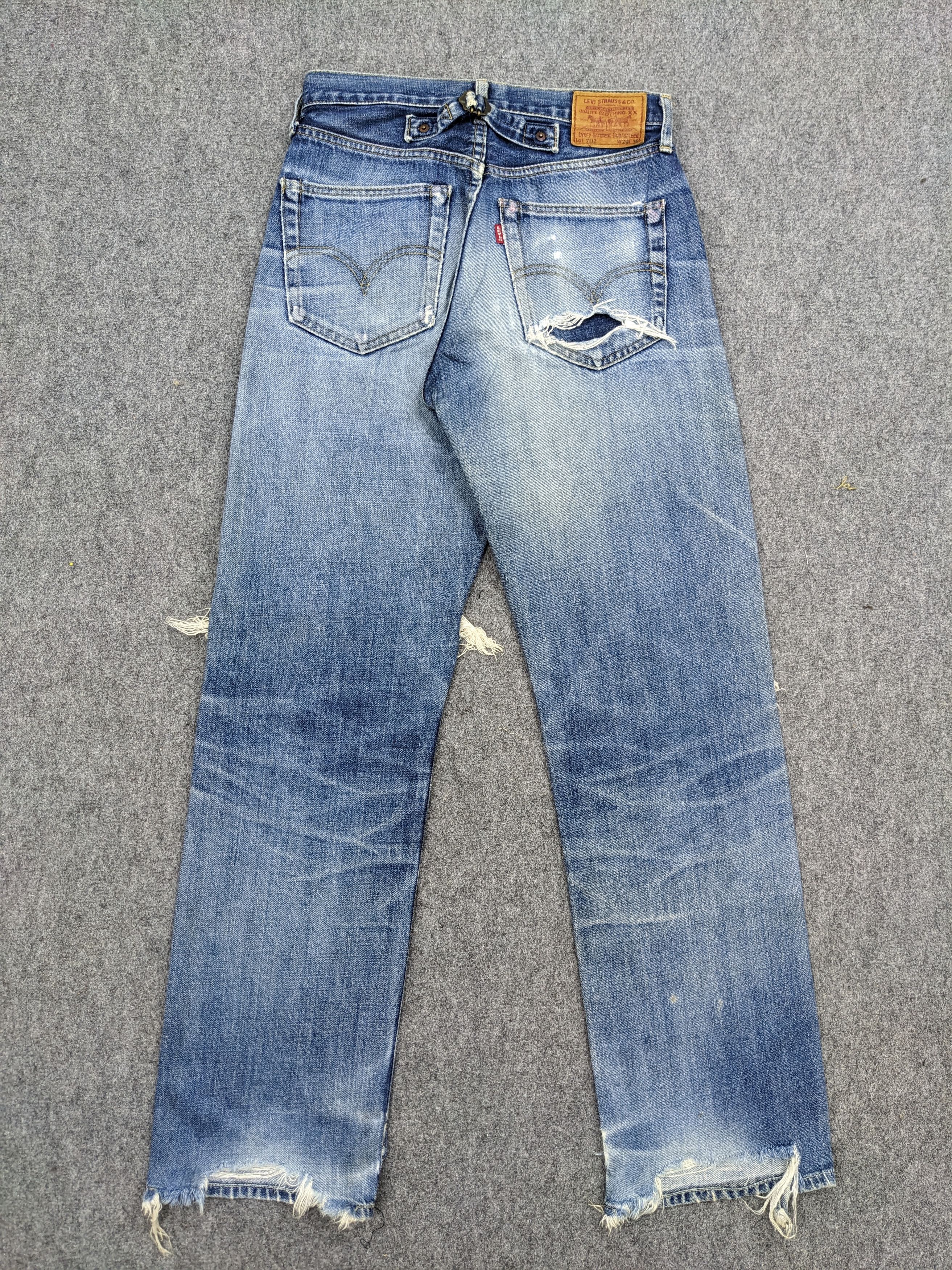 Levi's × Vintage Vintage 90s Levis 702 Selvadge Buckle Back Big E Jeans DJ21 Size US 28 / EU 44 - 3 Thumbnail