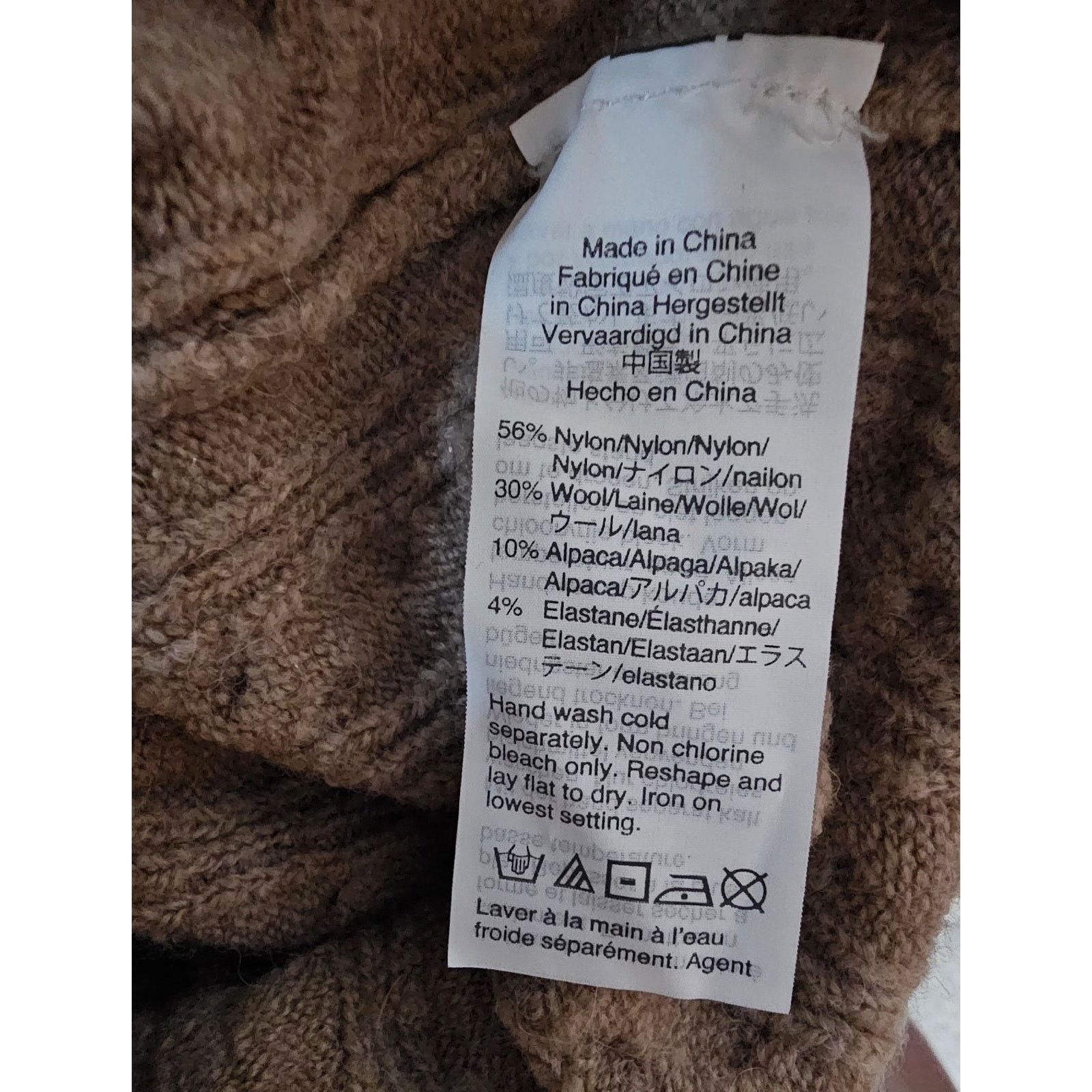 J.Crew J CREW0 Ruffle Front Cable Knit Alpaca Wool Turtleneck Size XS / US 0-2 / IT 36-38 - 6 Thumbnail