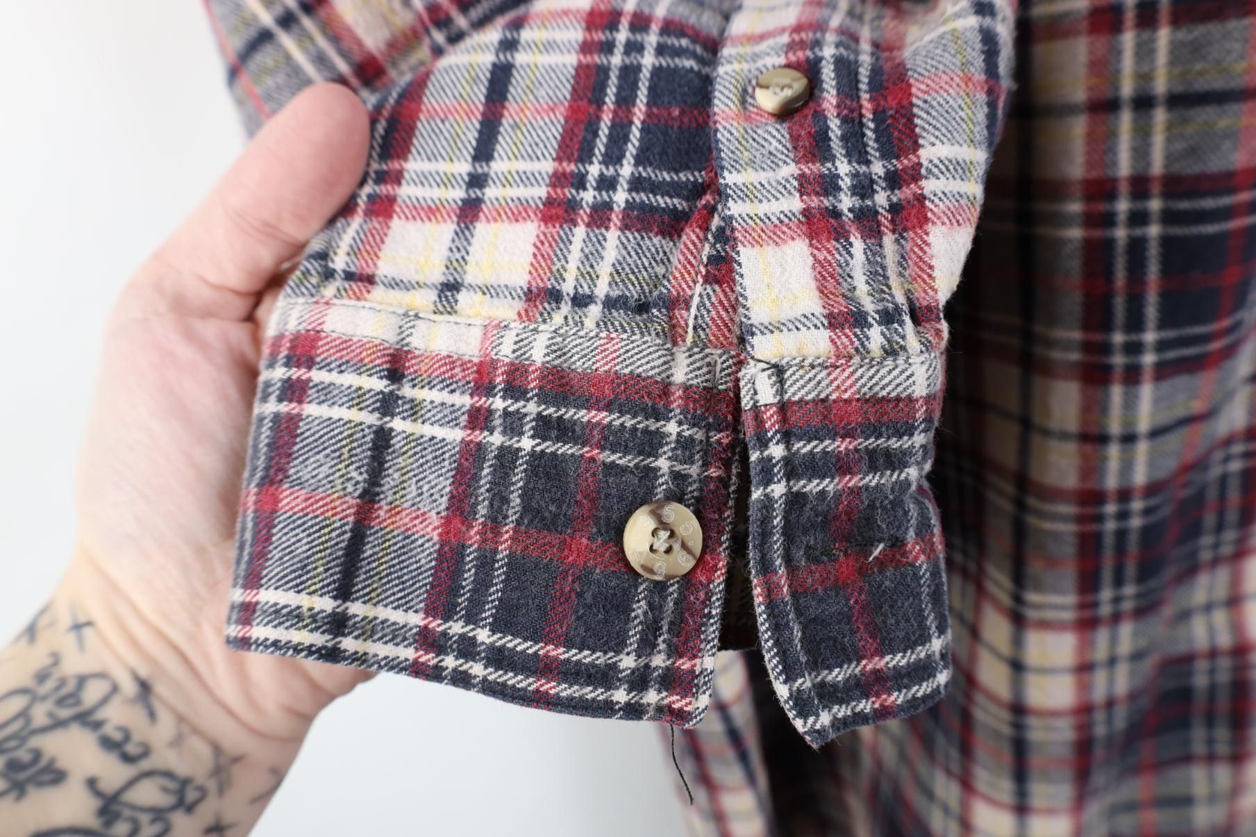 Vintage Vintage 90s Streetwear Fit Flannel Button Down Shirt Plaid Size US XL / EU 56 / 4 - 4 Thumbnail
