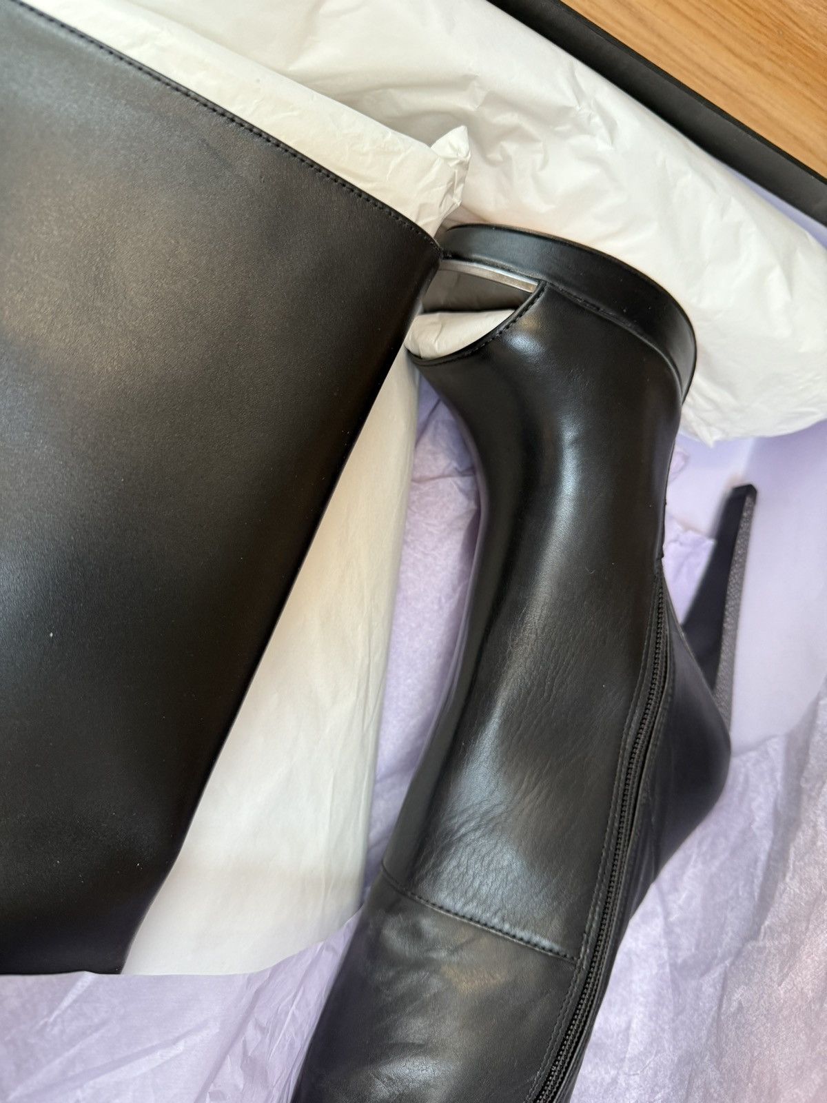 Herve Leger Herve Leger over the knee Nora boots Onyx Black Size 8.5 Size US 8.5 / IT 38.5 - 2 Thumbnail
