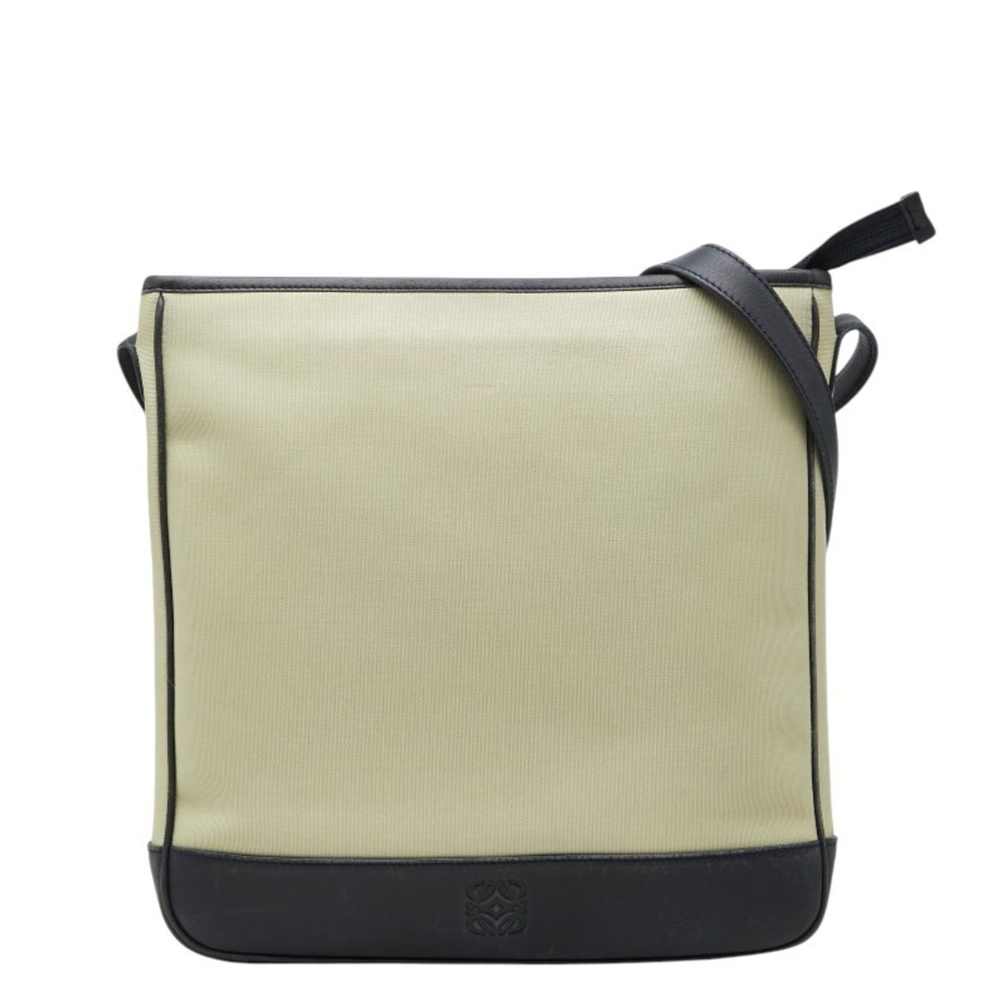 Loewe Loewe Anagram Crossbody Shoulder Bag, Beige/Black Canvas Leather, Women's LOEWE Size ONE SIZE - 1 Thumbnail