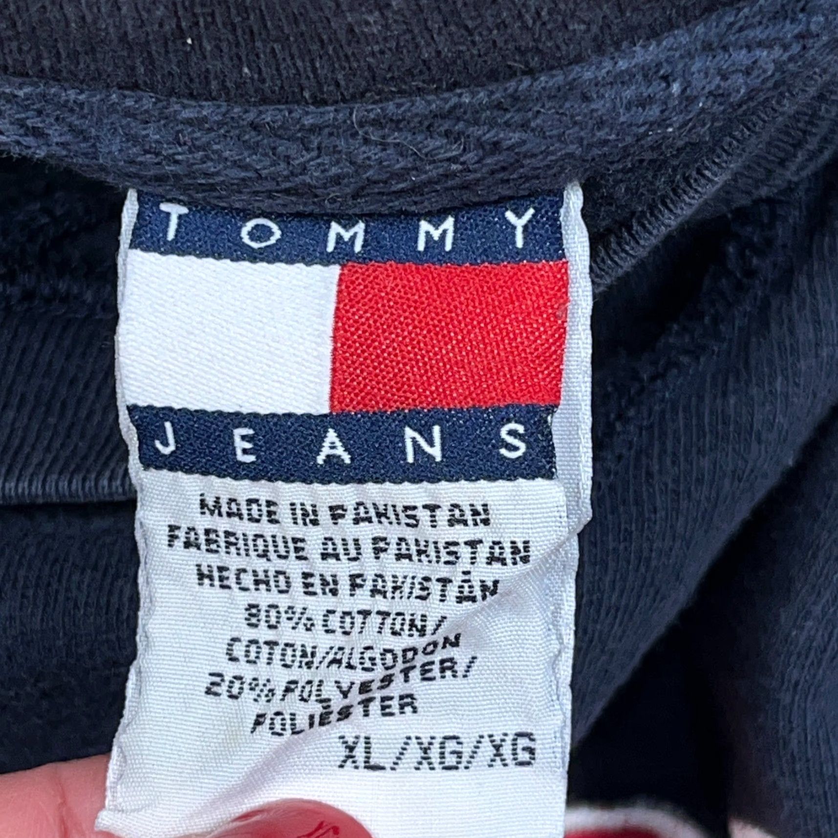 Tommy Hilfiger VINTAGE Tommy Hilfiger Sweatshirt Women XL Navy Blue Crewneck 90s Embroidered Size XL / US 12-14 / IT 48-50 - 4 Thumbnail
