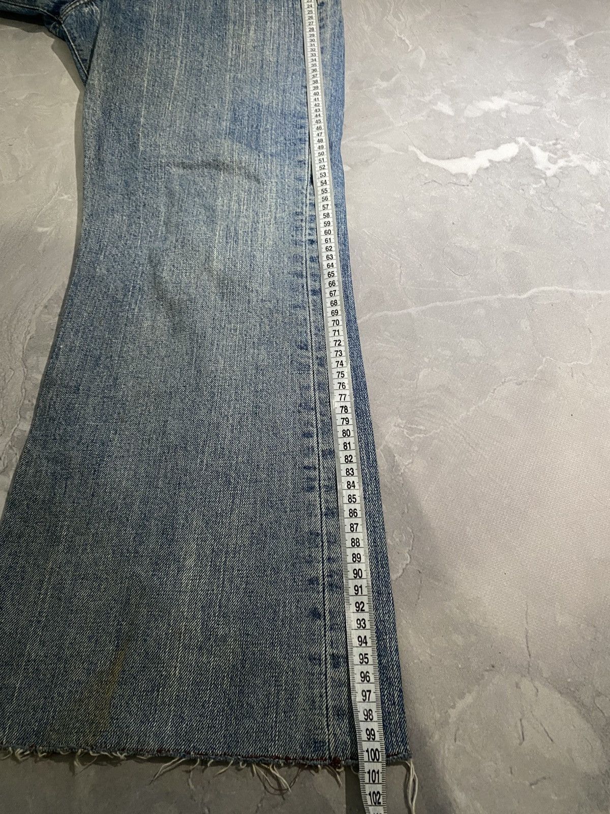 Vintage Vintage Washed Flare Denim Light Fade Grunge Style Size US 32 / EU 48 - 13 Thumbnail