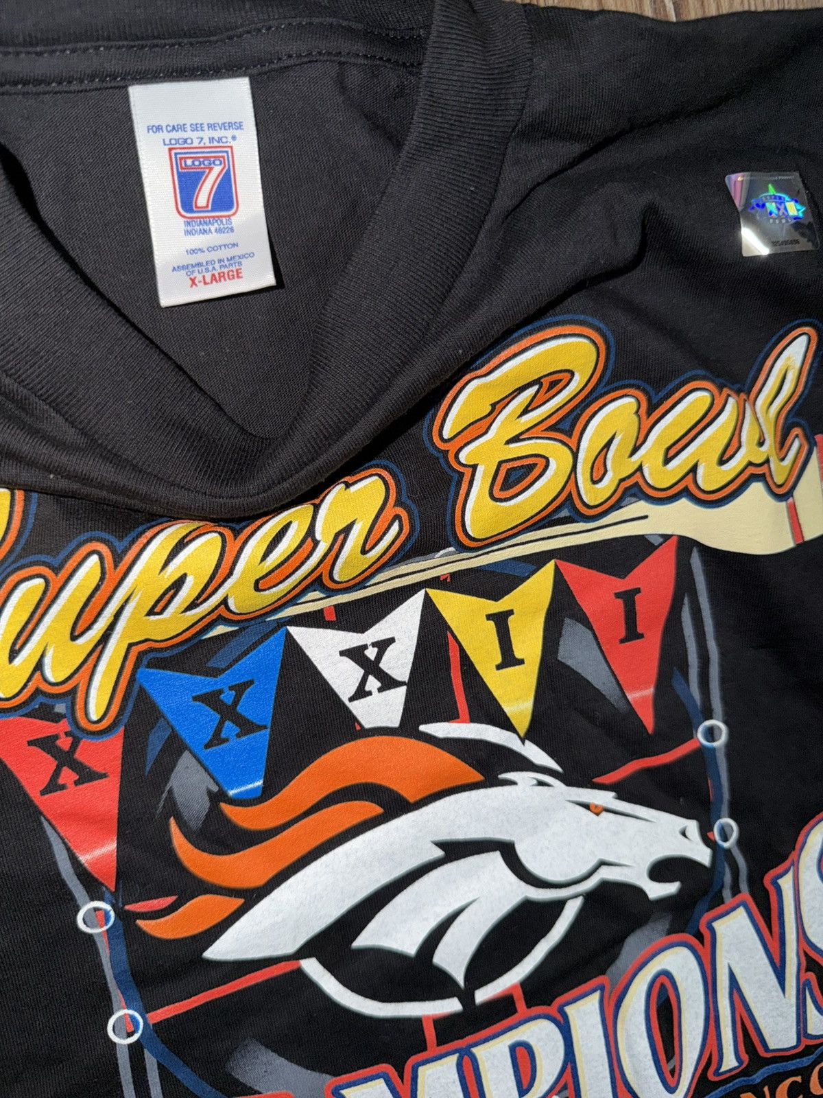 Logo 7 Vintage Denver Broncos Super Bowl Champions Logo 7 Tee XL Size US XL / EU 56 / 4 - 5 Thumbnail