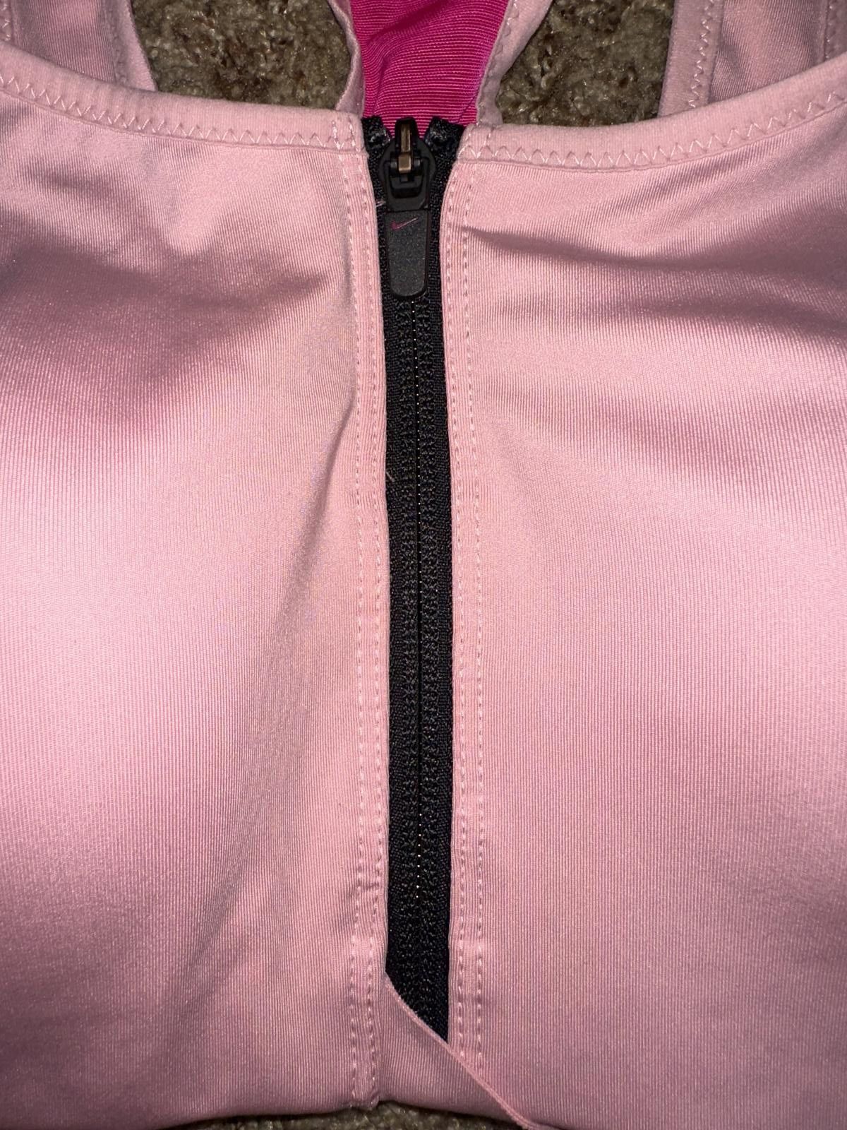 Nike Nike Women’s Dri-Fit. Shape High Support Padded Zip Front Sports Bra Size ONE SIZE - 4 Thumbnail