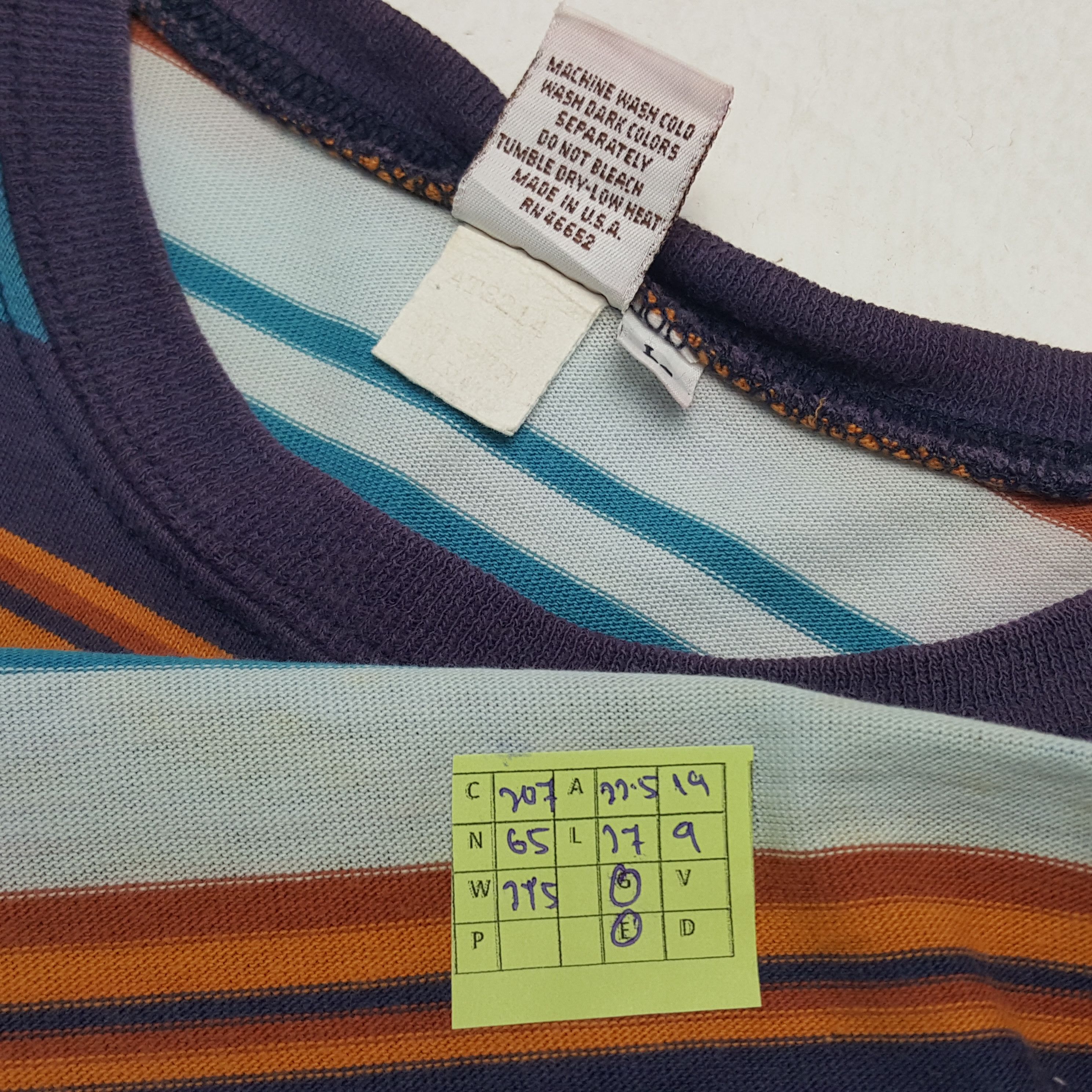 Hang Ten × Vintage Vintage Hang Ten Streetwear Style Striped Tshirt Size US L / EU 52-54 / 3 - 5 Thumbnail