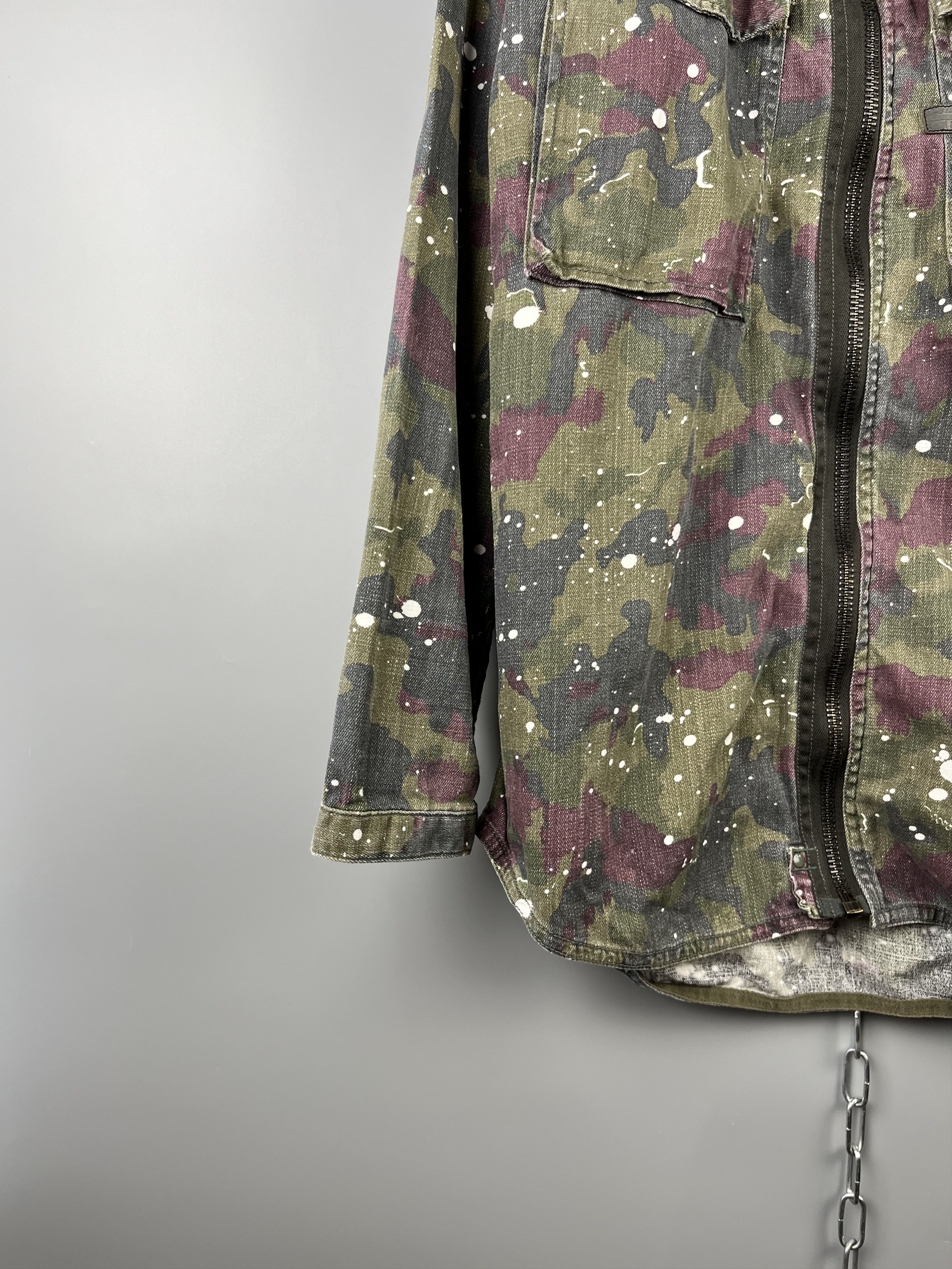 G-Star G Star Raw Painted Zip Casual Long Sleeve Shirt Size US M / EU 48-50 / 2 - 7 Thumbnail