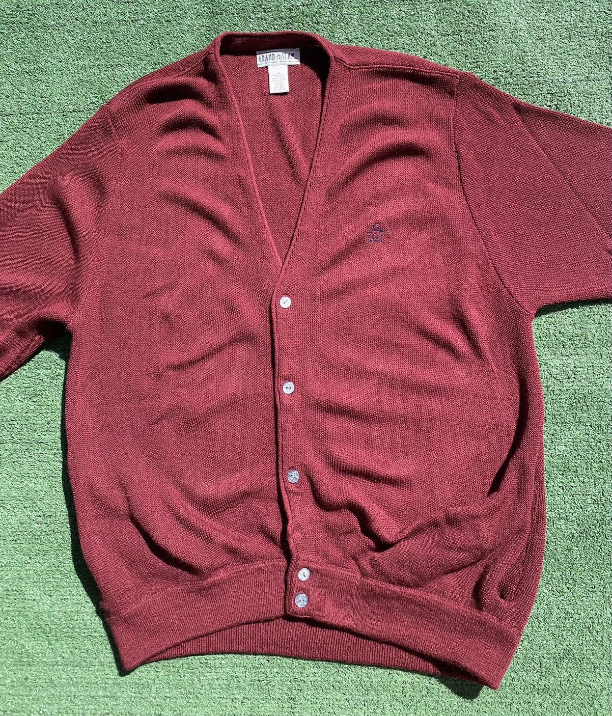 Other Vintage 90’s Grand Slam Penguin Maroon Cardigan Sweater XL Size US XL / EU 56 / 4 - 5 Thumbnail