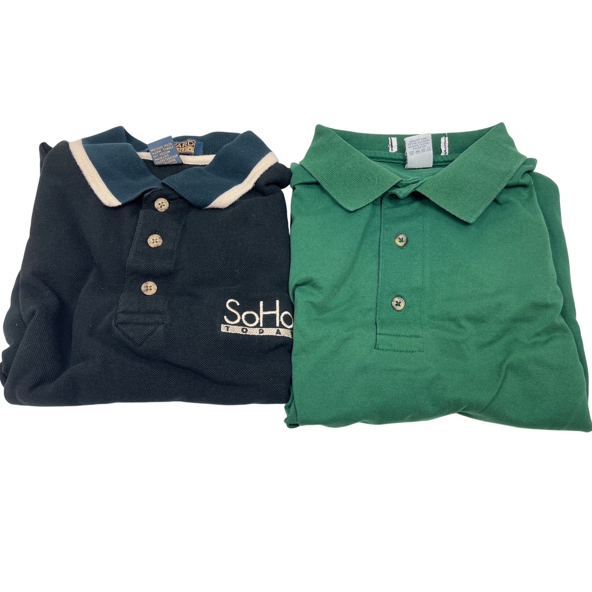 Other Harvard Square Mens Polo Shirts M Egyptian Cotton Green & Na Size US M / EU 48-50 / 2 - 1 Thumbnail
