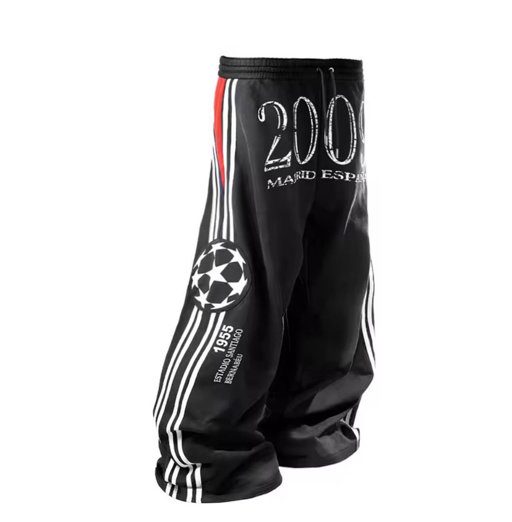 Other American street retro stripes letter hip-hop sweatpants Size US 35 - 2 Thumbnail