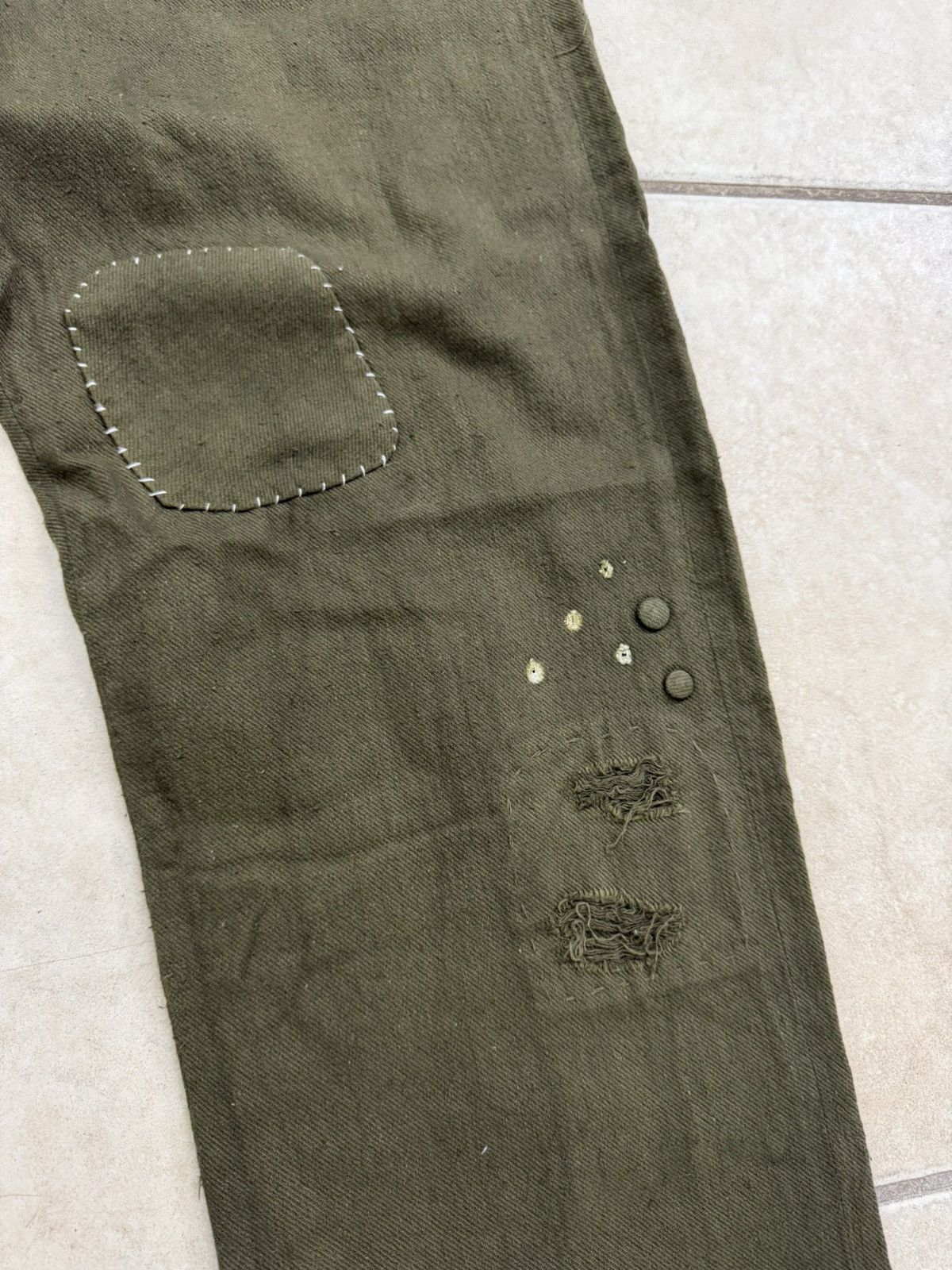 Designer × Japanese Brand × NADA Rebirth To Tabura Rasa Distress Rework Patchwork Pant Size L Size US 34 / EU 50 - 3 Thumbnail