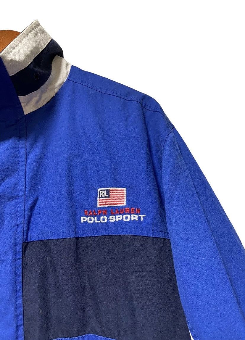 Polo Ralph Lauren × Ralph Lauren Sport × Vintage Vintage Polo Sport USA Flag Utility Full Zip Jacket Size L Size US L / EU 52-54 / 3 - 2 Thumbnail