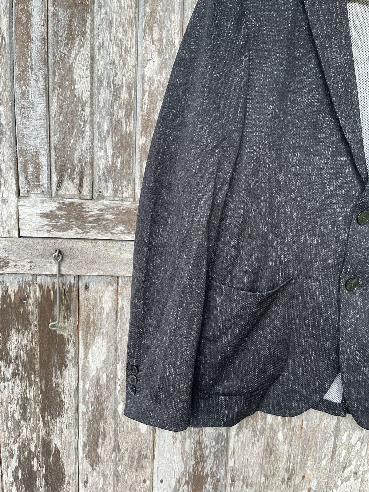 Designer Tête Homme Textured Black Blazer Jacket – Size L Size US M / EU 48-50 / 2 - 4 Thumbnail