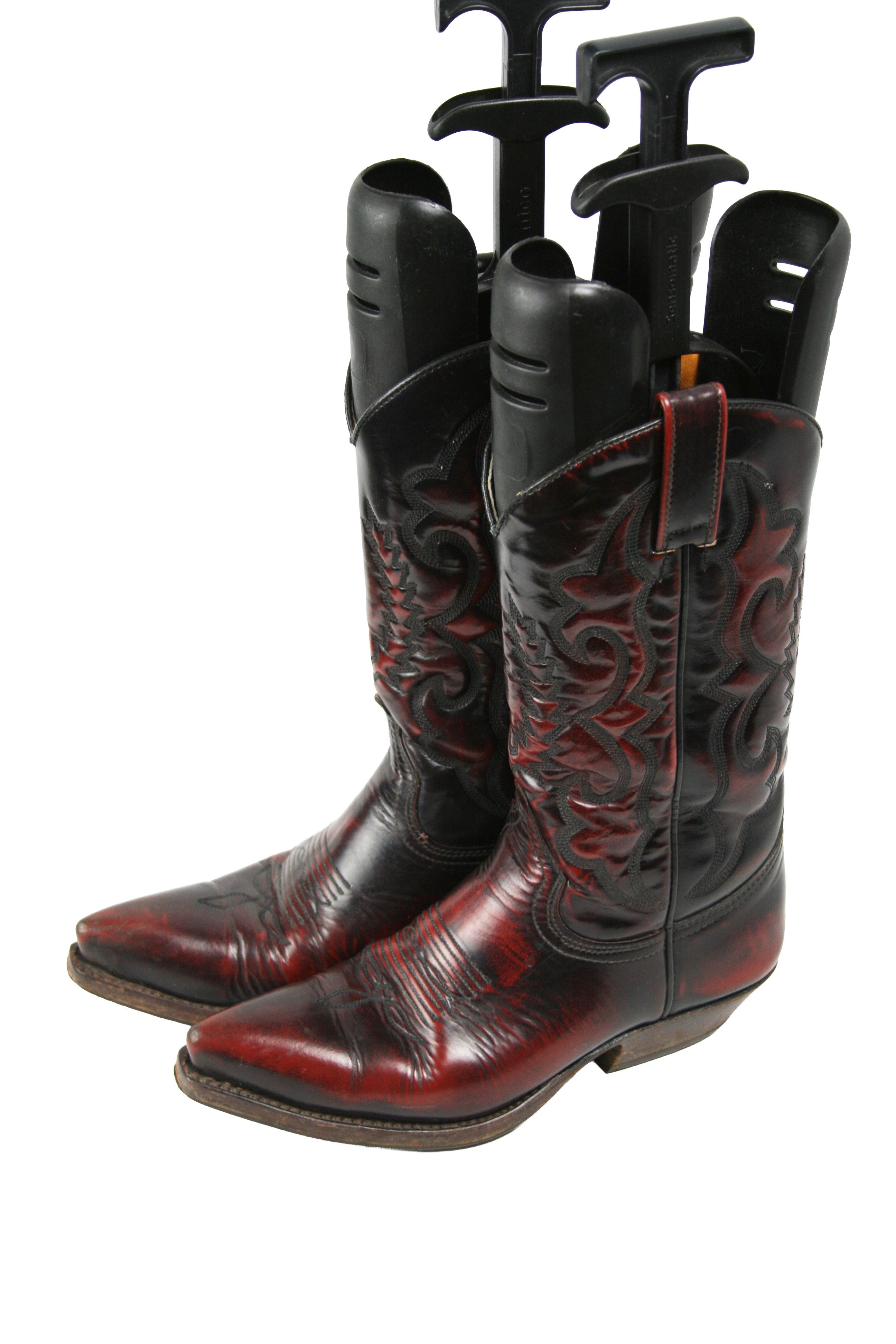 Sendra 90S Y2K Maxi Fuschia Cowboy Western Gradient Boots Vintage Size US 6 / IT 36 - 3 Thumbnail