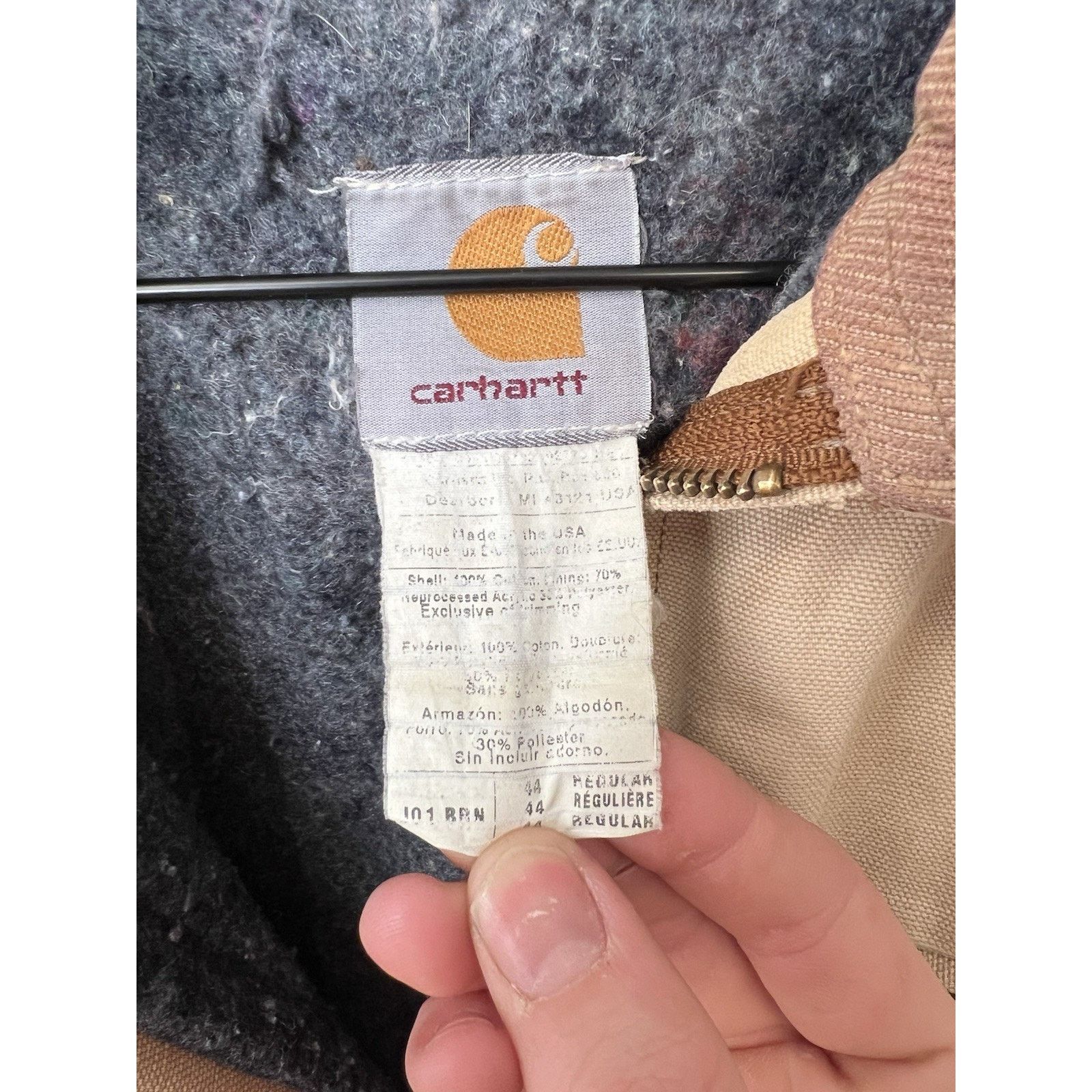 Carhartt Vintage CARHARTT J01 Brown Detroit Blanket Lined Jacket Size US L / EU 52-54 / 3 - 9 Thumbnail