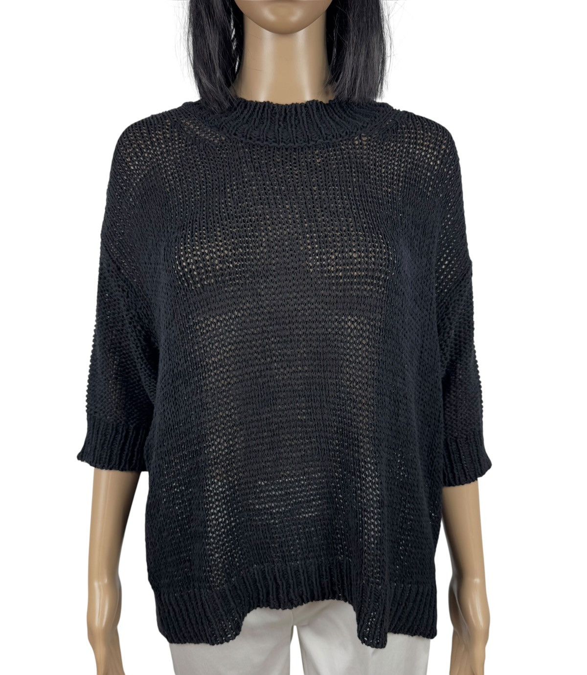 Roberto Collina Roberto Collina Cotton Knit Blouse Short Sleeve Oversized XS Size XS / US 0-2 / IT 36-38 - 2 Thumbnail