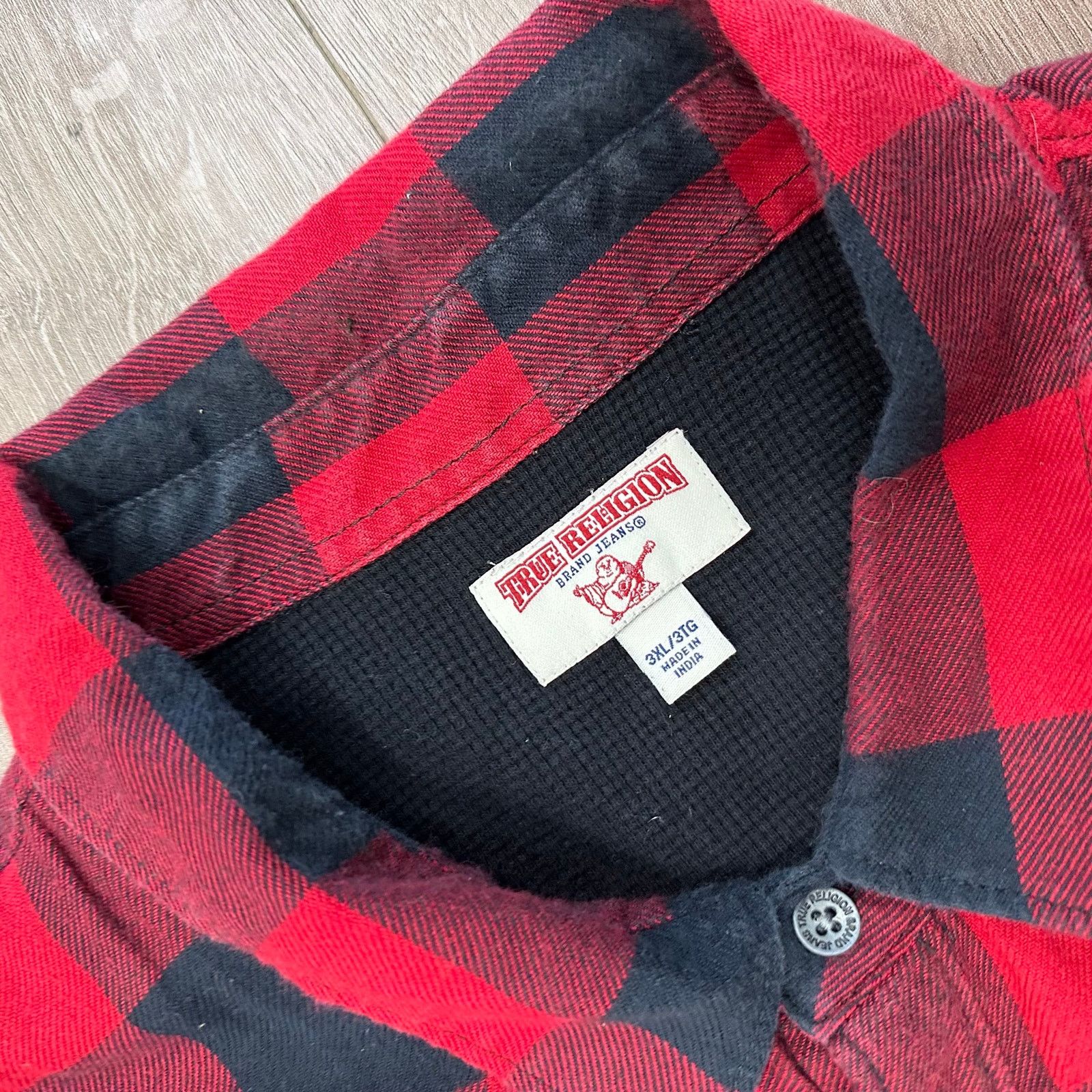 True Religion True Religion Plaid Flannel Thermal Button Up Shirt size 3XL Size US XXL / EU 58 / 5 - 4 Thumbnail
