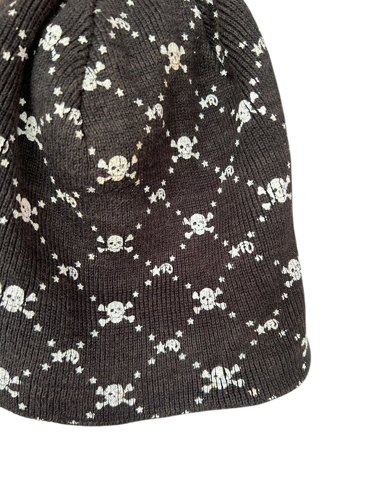 Japanese Brand Sunfaded Skull Japanese Punk Bondage Style Big Beanie Hats Size ONE SIZE - 9 Thumbnail