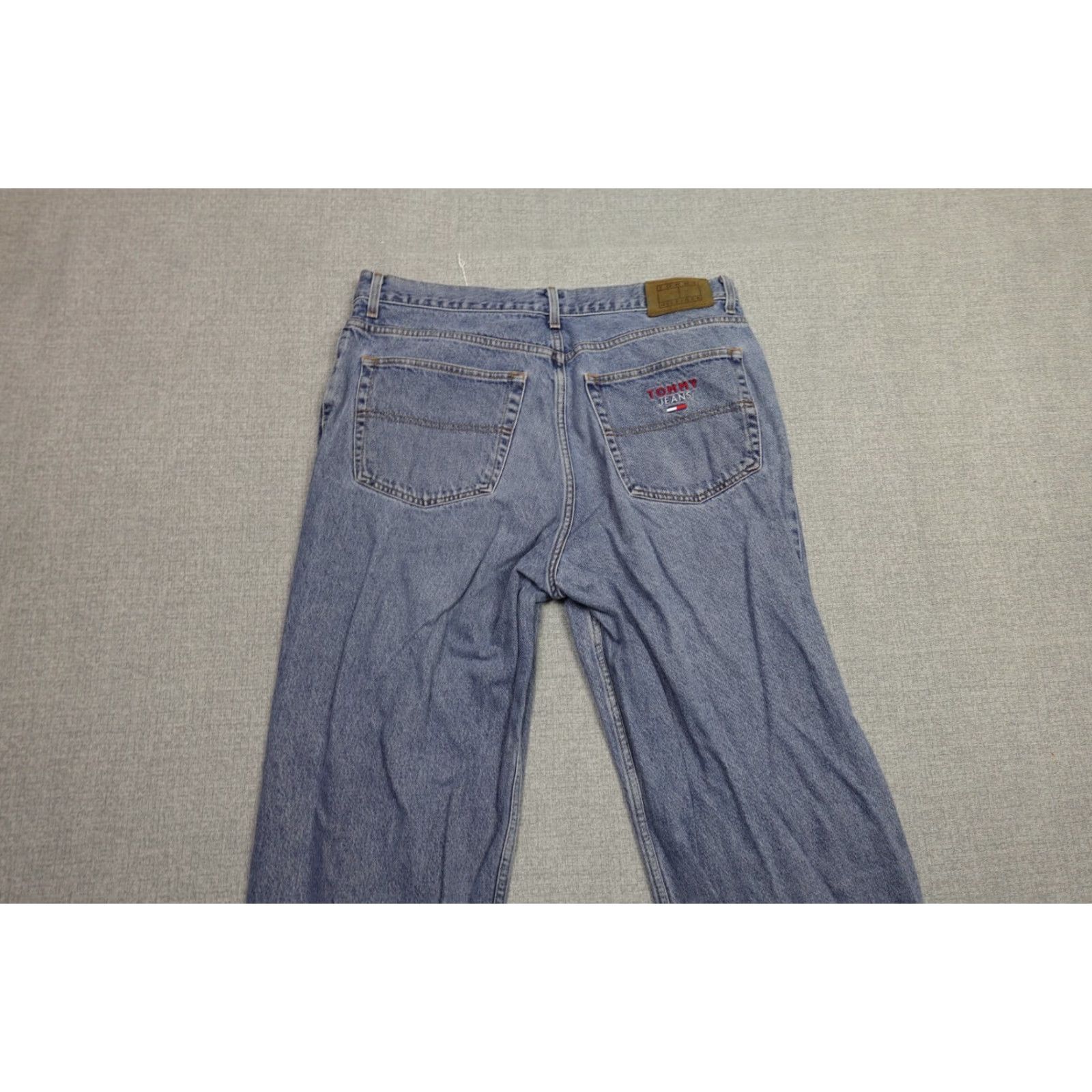 Tommy Hilfiger Tommy Hilfiger Jeans Mens 38x32 Blue Dark Wash Baggy Hip Hop Vintage Style Straight Size US 38 / EU 54 - 5 Thumbnail