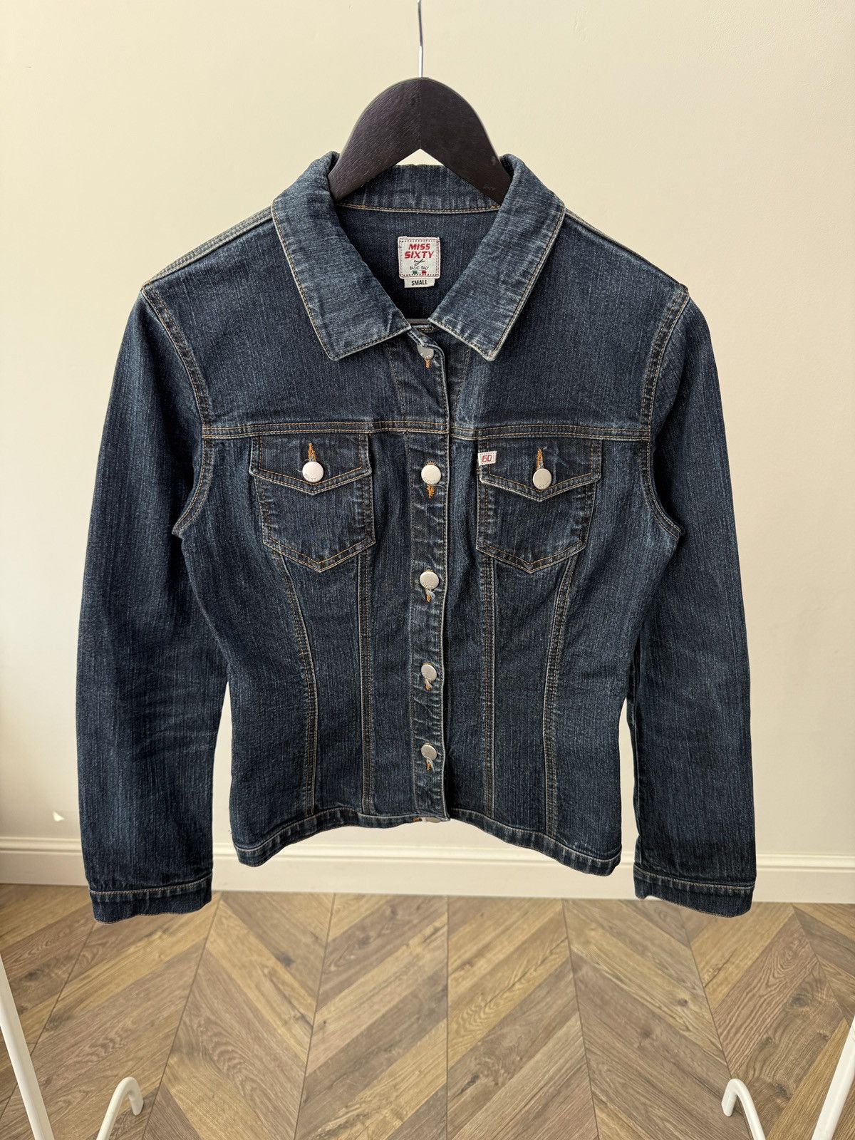 Miss Sixty MISS SIXTY Italy VTG 90s Cotton Denim Slim Fit Jacket Size S / US 4 / IT 40 - 3 Thumbnail