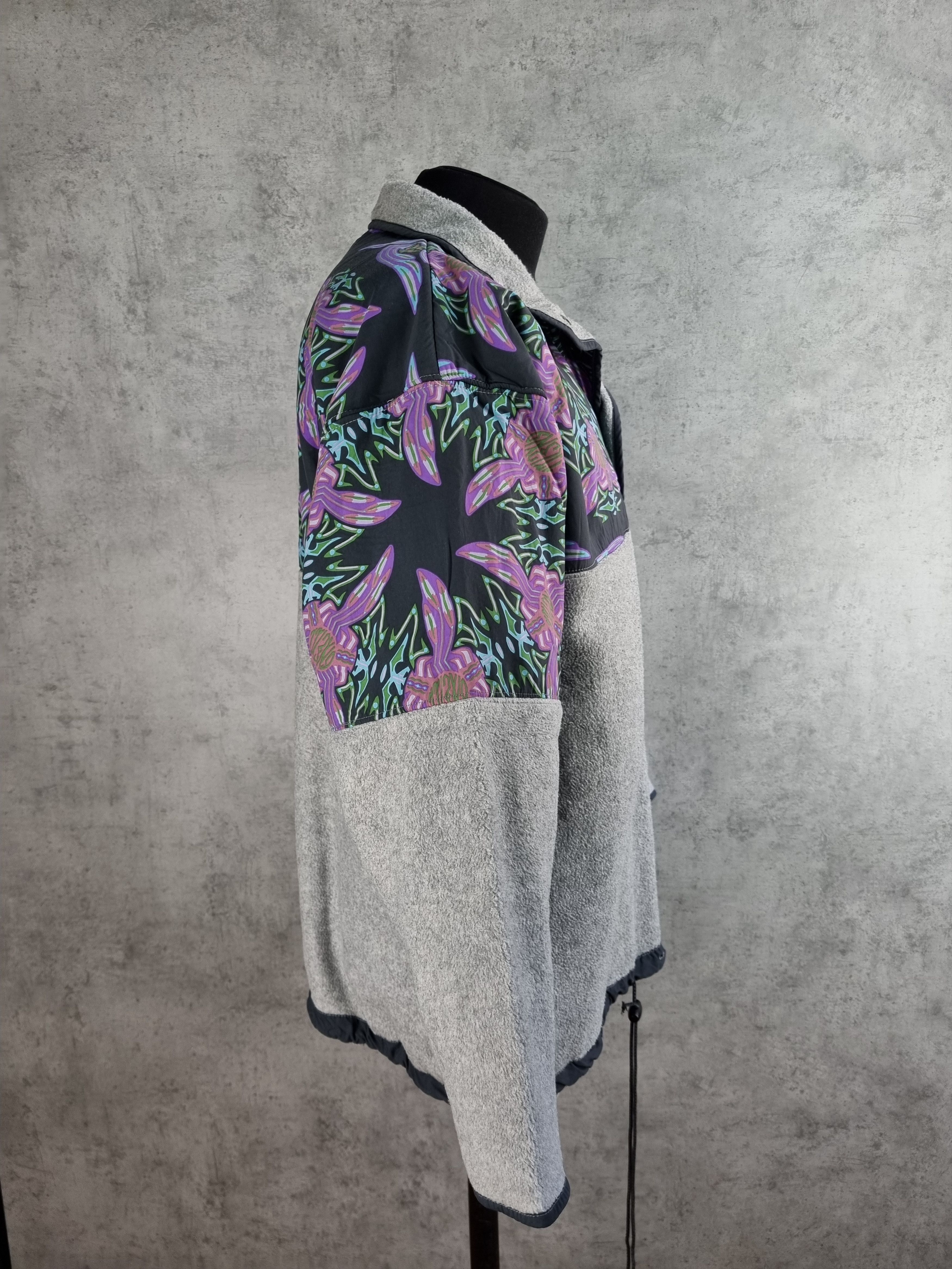 O'Neill × Vintage 80s Vintage ONeill Fleece Nylon Abstract Fractals Pullover Size US L / EU 52-54 / 3 - 13 Thumbnail