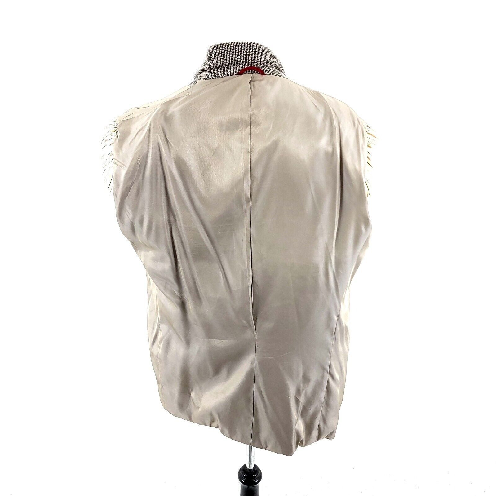 Jos. A. Bank Jos A Bank 100% Silk 2 Button Sport Coat Blue Tan Check W/ G Size 42R - 10 Thumbnail