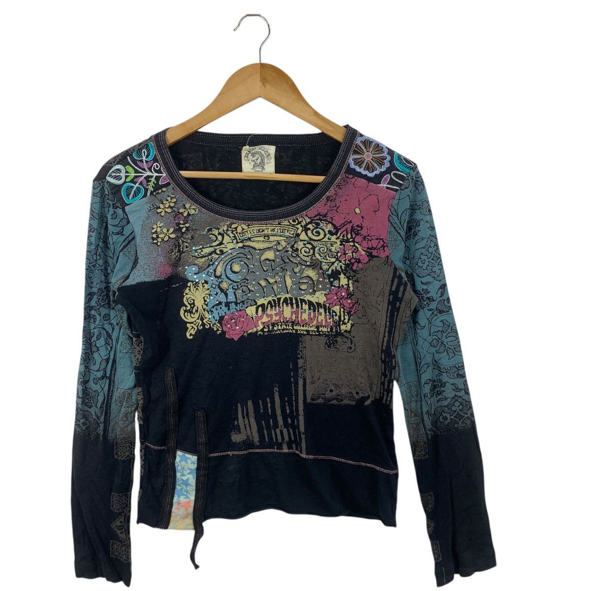 Vintage Vintage SKINNY MINNIE PSYCHEDELIC Rhinestone Bling Tee Size M / US 6-8 / IT 42-44 - 5 Thumbnail
