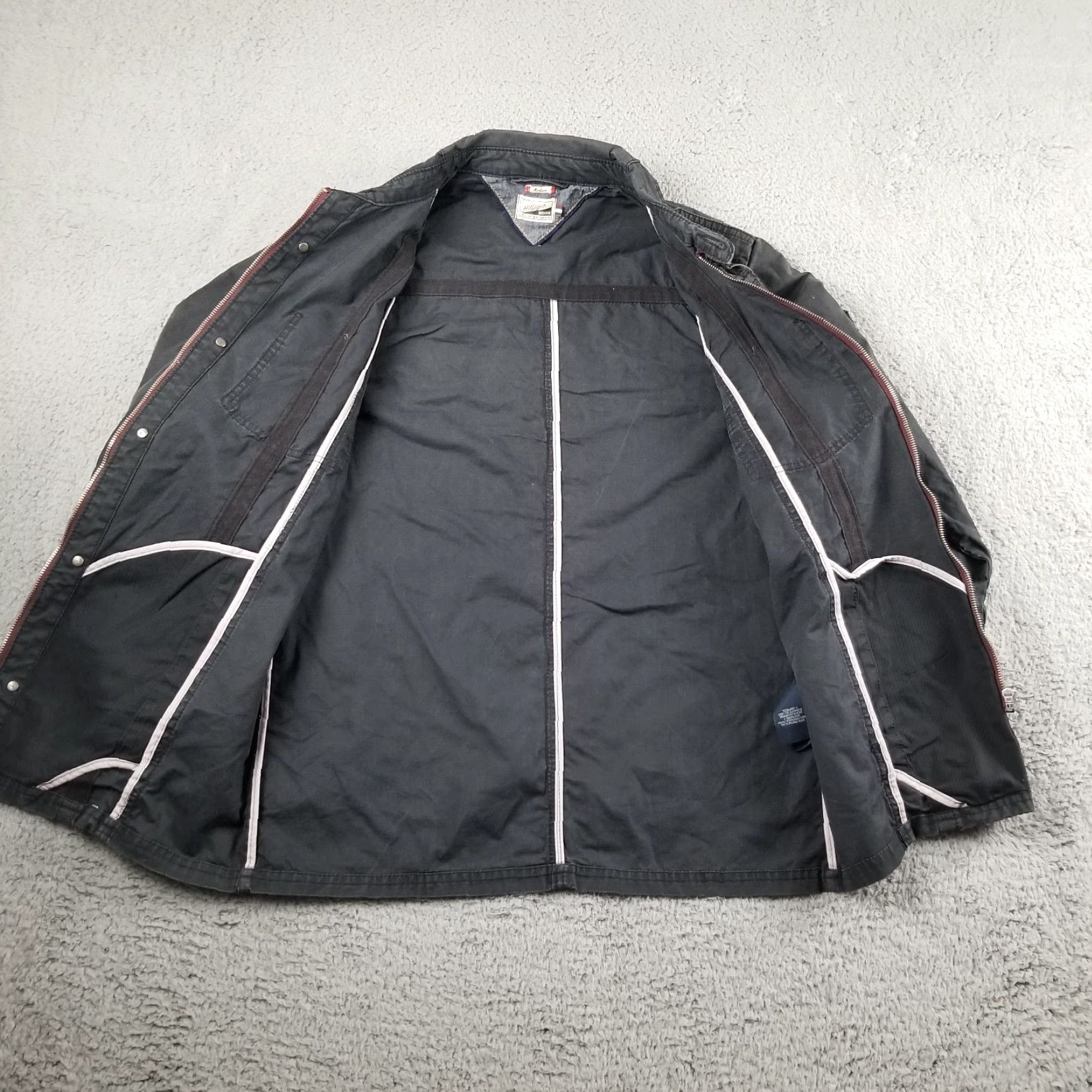Tommy Hilfiger VINTAGE Tommy Hilfiger Denim Jacket Men's Y2K Charcoal Cotton Medium Coat Size US M / EU 48-50 / 2 - 7 Thumbnail
