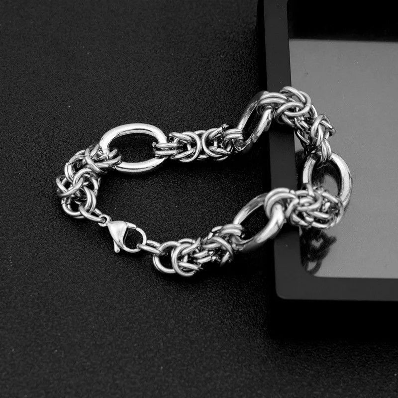 Vintage Retro 19CM Silver Chain Bracelet Size ONE SIZE - 4 Thumbnail
