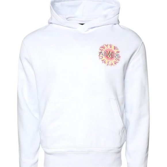 Amiri Amiri Sun Logo Print Hoodie White Multi Men’s Large Size US L / EU 52-54 / 3 - 1 Thumbnail