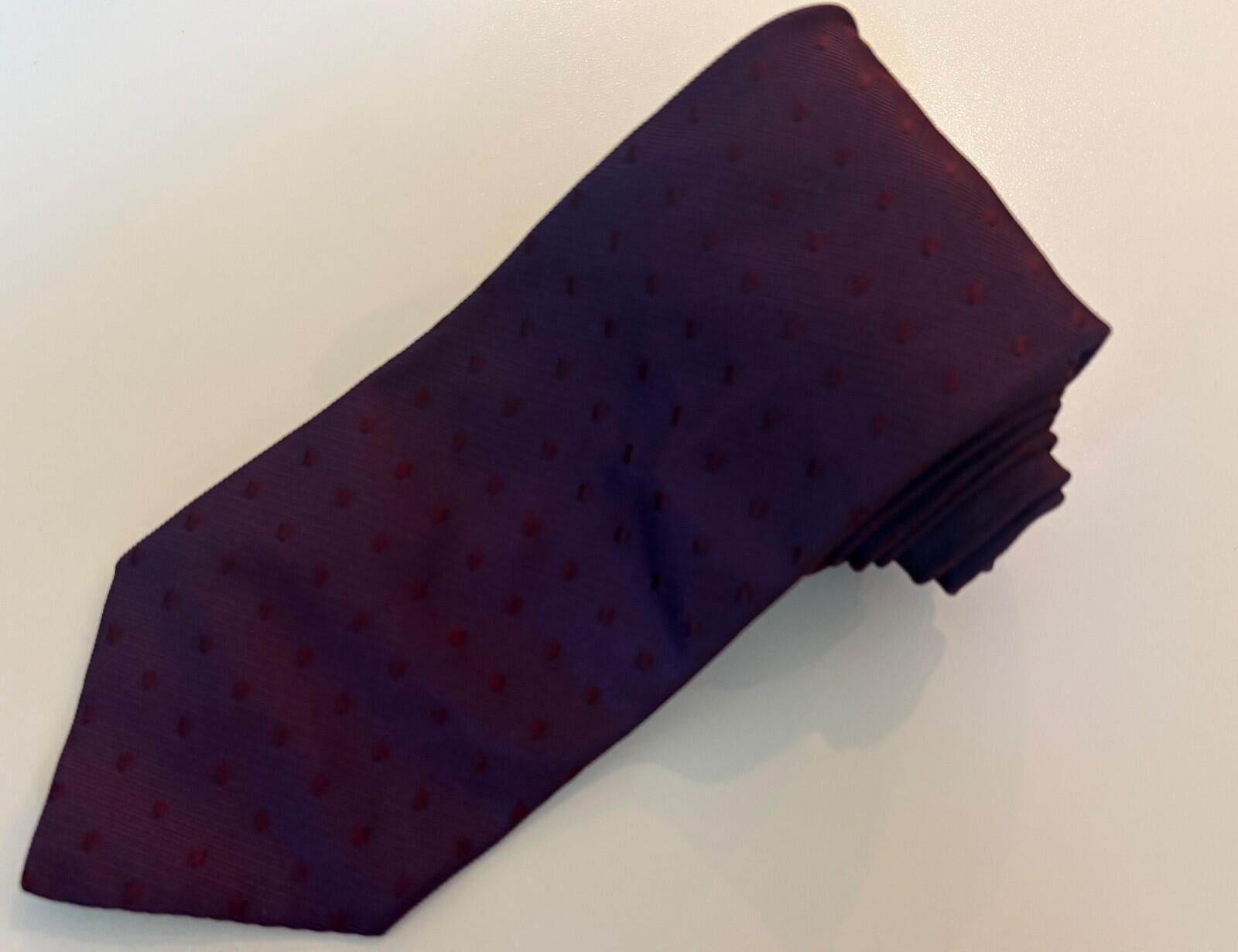 Baldessarini Baldessarini Hugo Boss Italy Silk Tie Deep Plum Size ONE SIZE - 1 Thumbnail