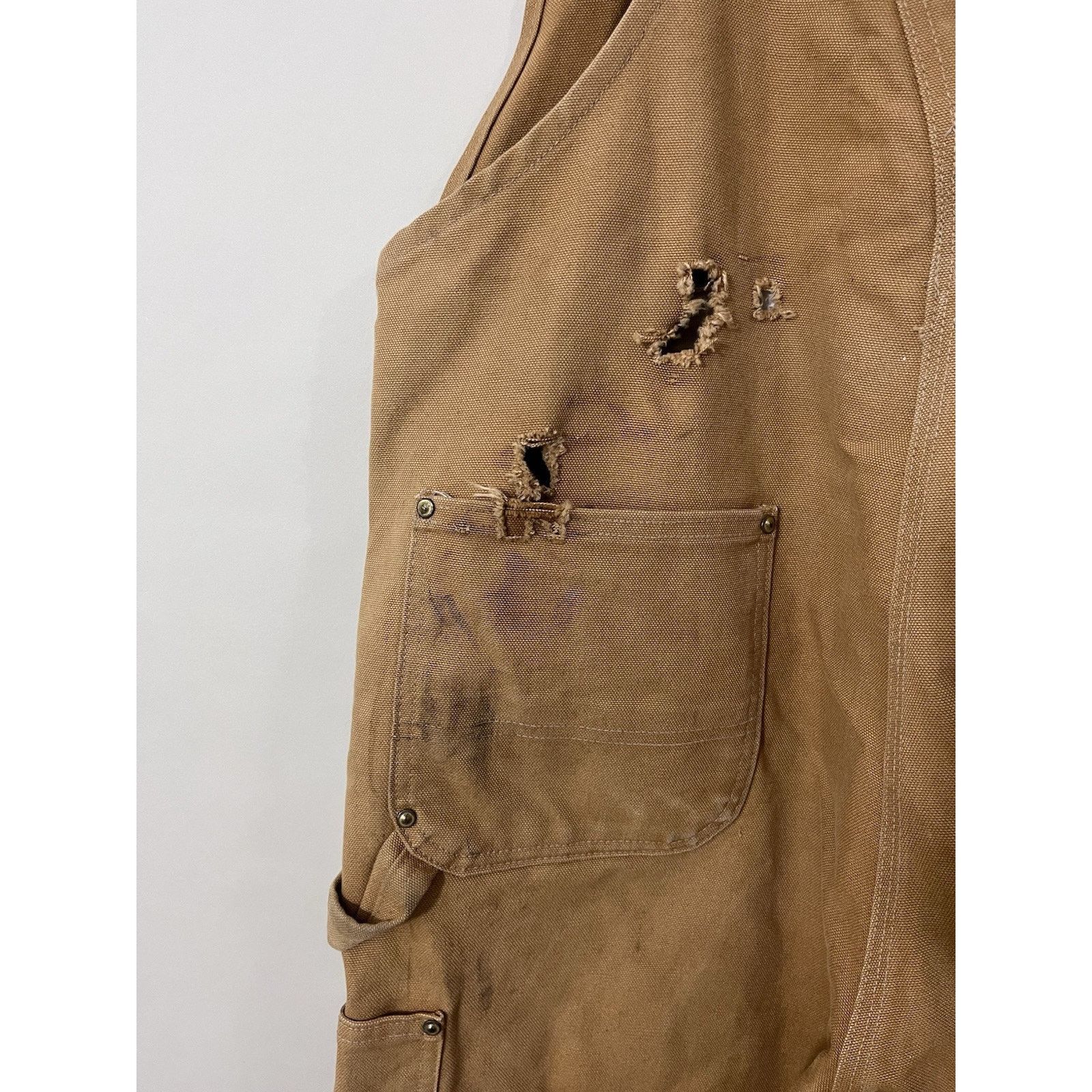 Carhartt Carhartt Men’s Double Knee Duck Canvas Bib Overalls 42x32 Size US 42 / EU 58 - 5 Thumbnail