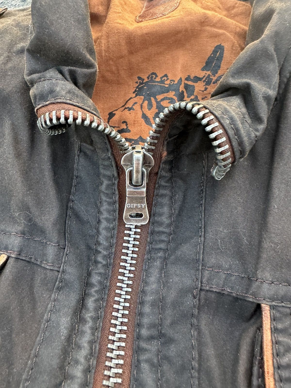 Vintage Vintage Y2K Gipsy Wax Leather Motorcycle Jacket Size US M / EU 48-50 / 2 - 6 Thumbnail