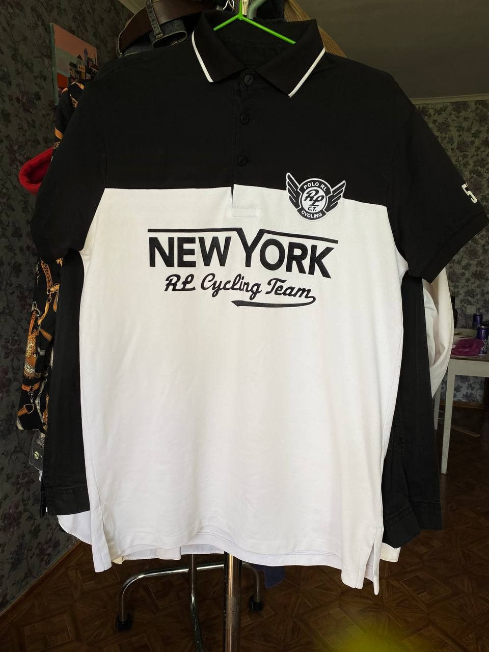 image of Polo Ralph Lauren x Vintage Y2K Prl VTG 1990S Polo New Your Usa Shirt Chief Keef in Black/White (Si