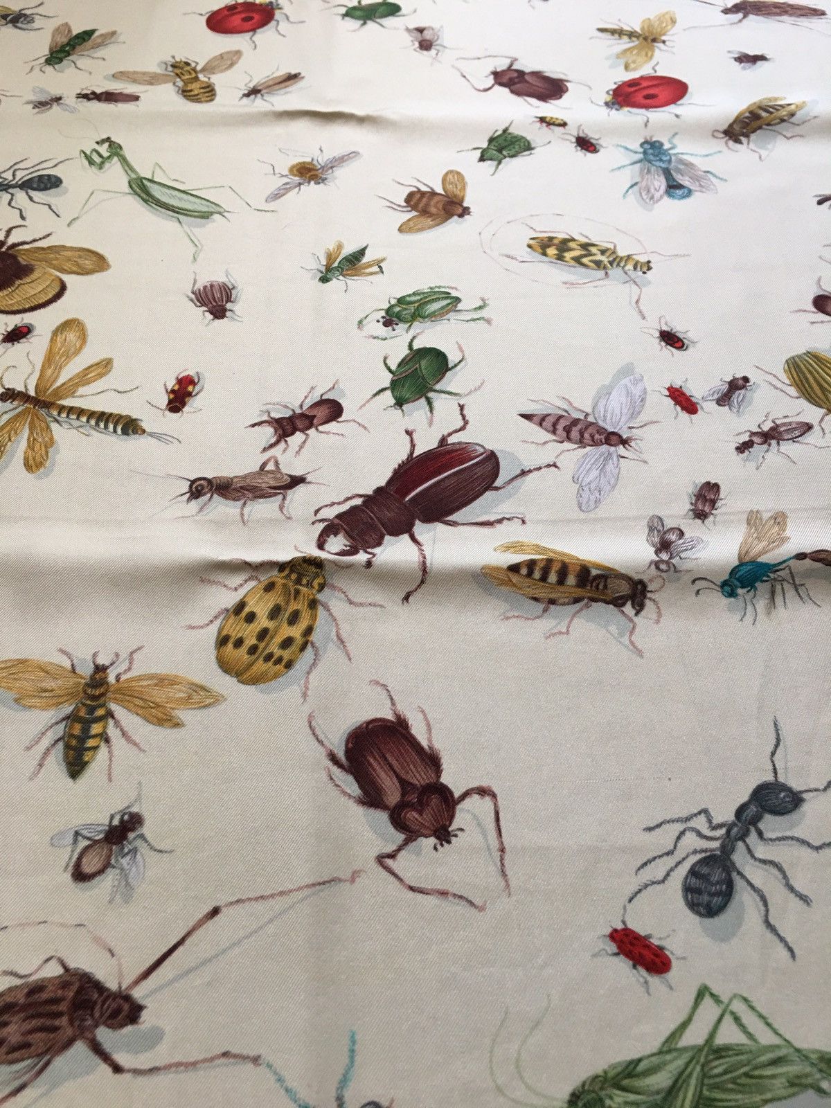 Hermes LES INSECTES HERMES by Hugo Grygkar Vintage Silk Scarf Size ONE SIZE - 5 Thumbnail