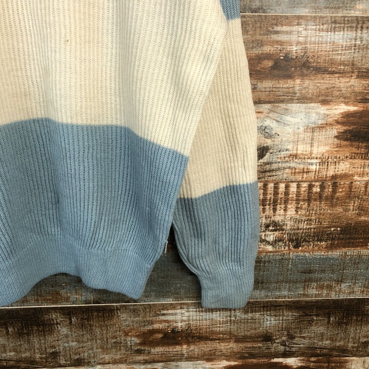 Vintage DL Porto Bellos Blue White Knitwear #C610 Size US L / EU 52-54 / 3 - 8 Thumbnail