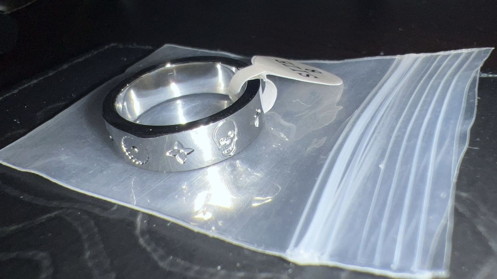 image of Bones x Team Sesh Teamsesh Dead Couture Ring (Size8) in Silver, Men's