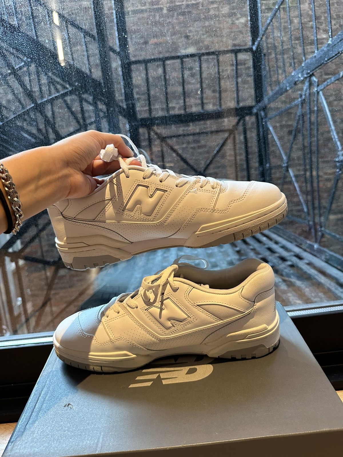 new balance 550 white grey