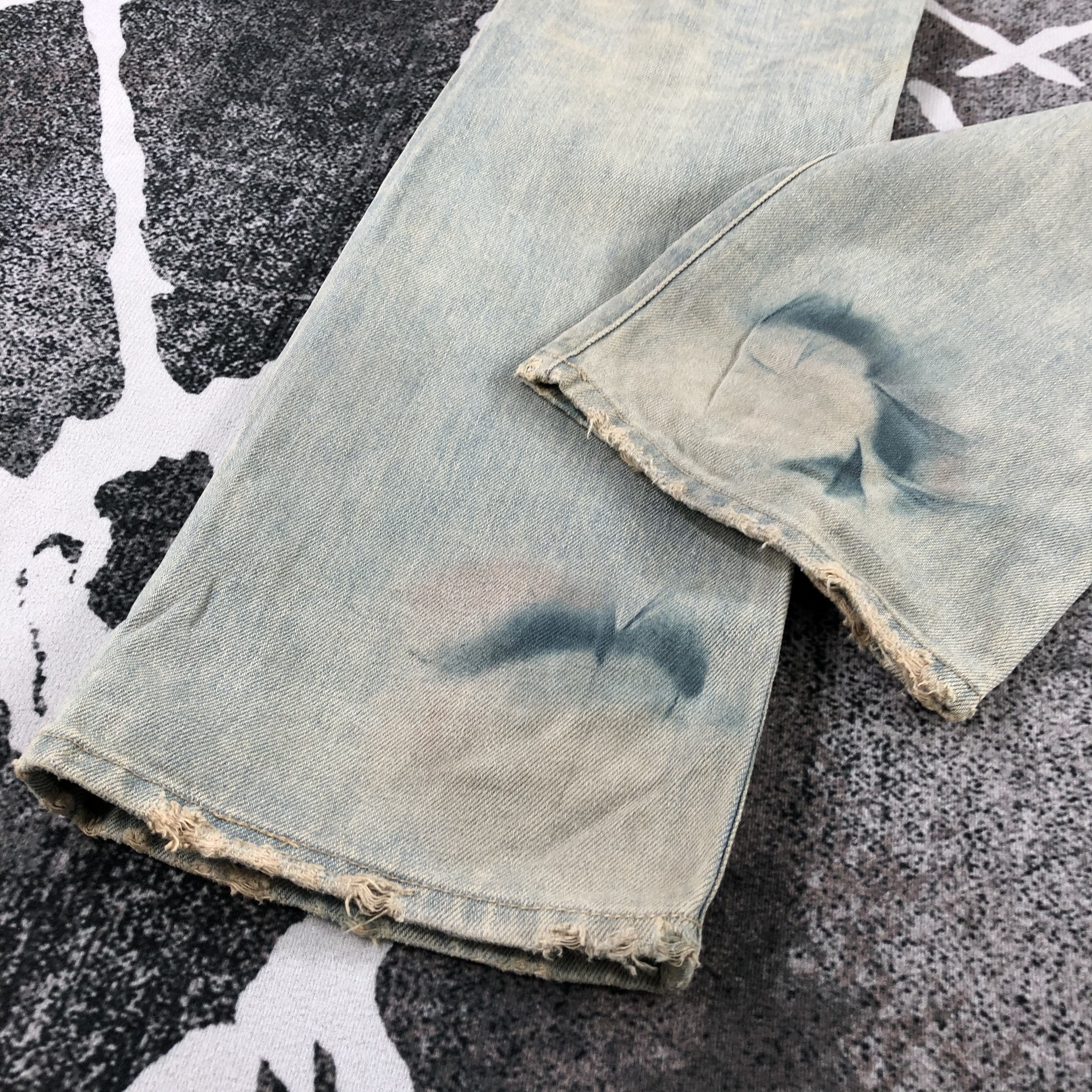 Japanese Brand Ossa Mondo Jeans Rusty Faded Blue Denim KJ750 Size US 34 / EU 50 - 5 Thumbnail