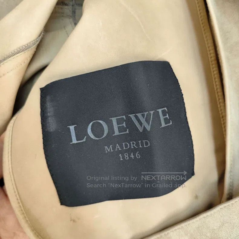 Loewe Loewe Leather suede trench coat size 38 khaki Size XS / US 0-2 / IT 36-38 - 2 Thumbnail