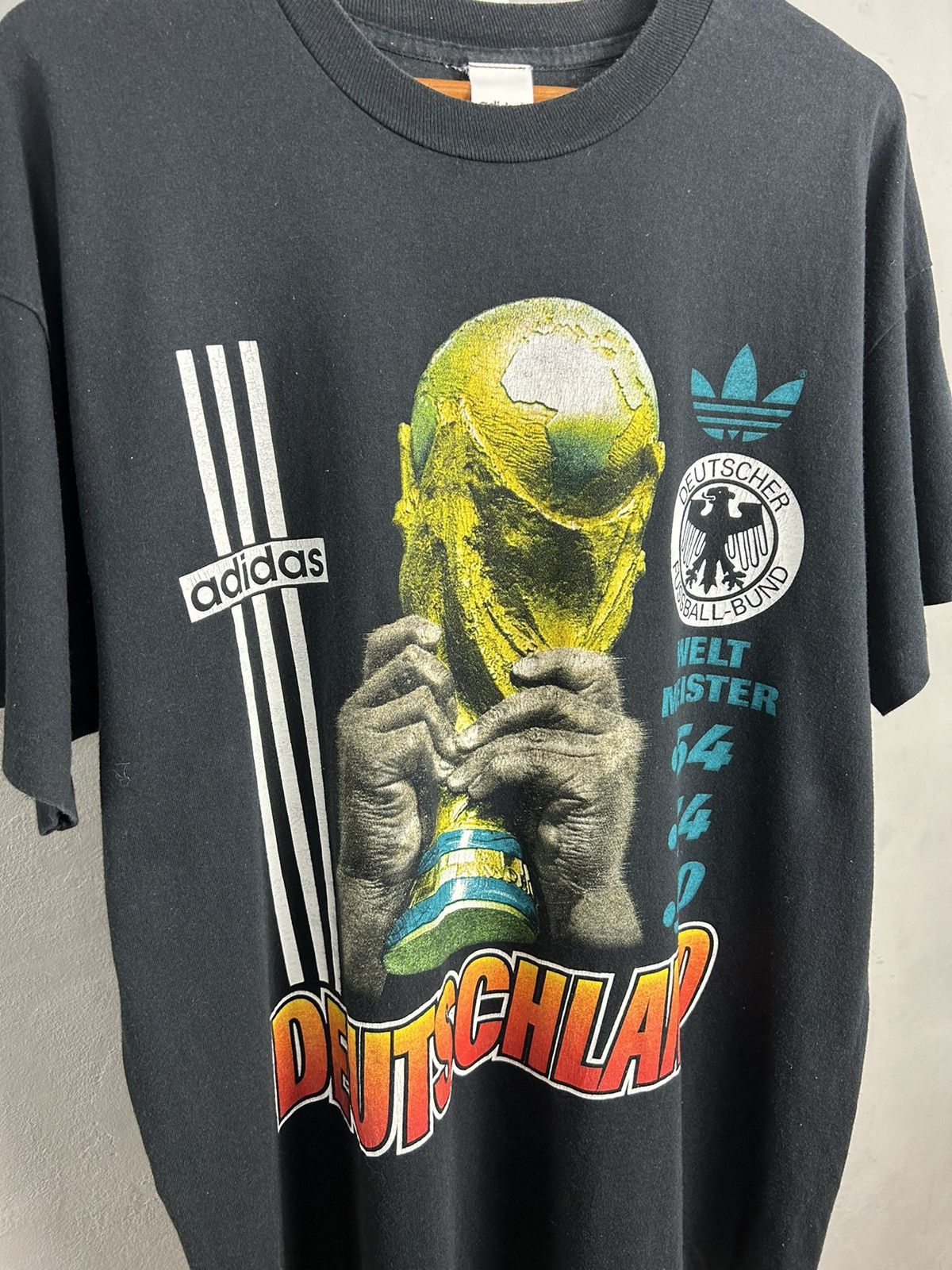 Adidas Vintage 90's Adidas Germany Deutschland World Cup Shirt Size US L / EU 52-54 / 3 - 4 Thumbnail